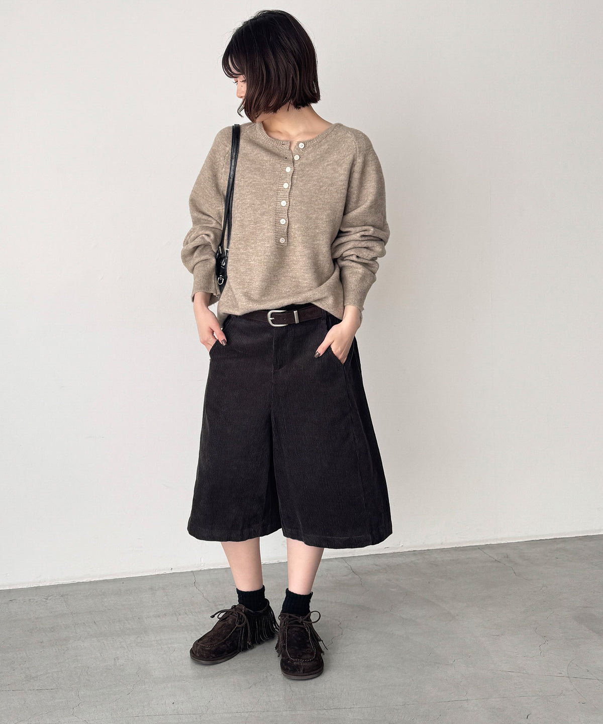 コーデュロイハーフパンツ