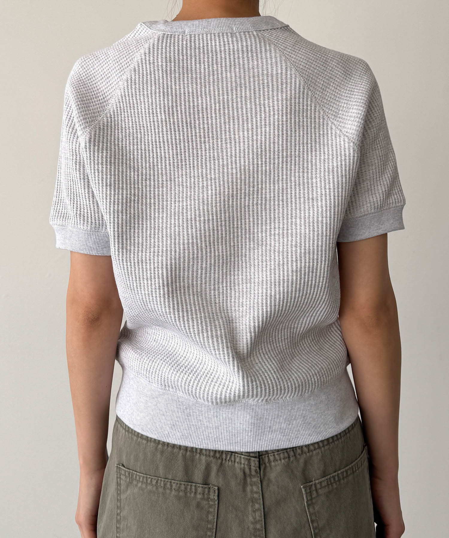 ラグランワッフル半袖Tシャツ