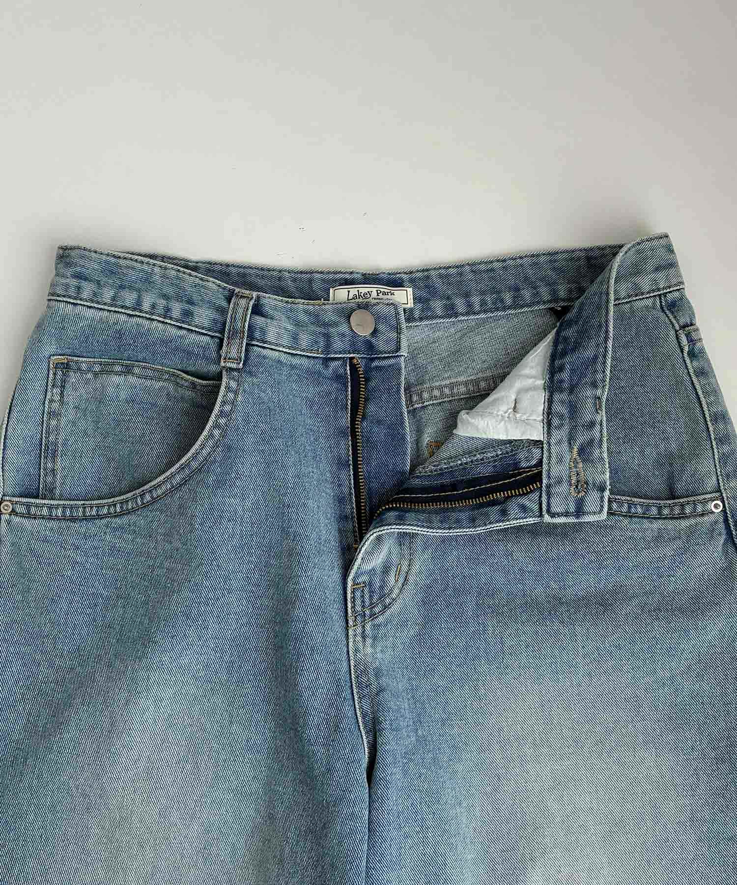 カットオフデニムハーフパンツ