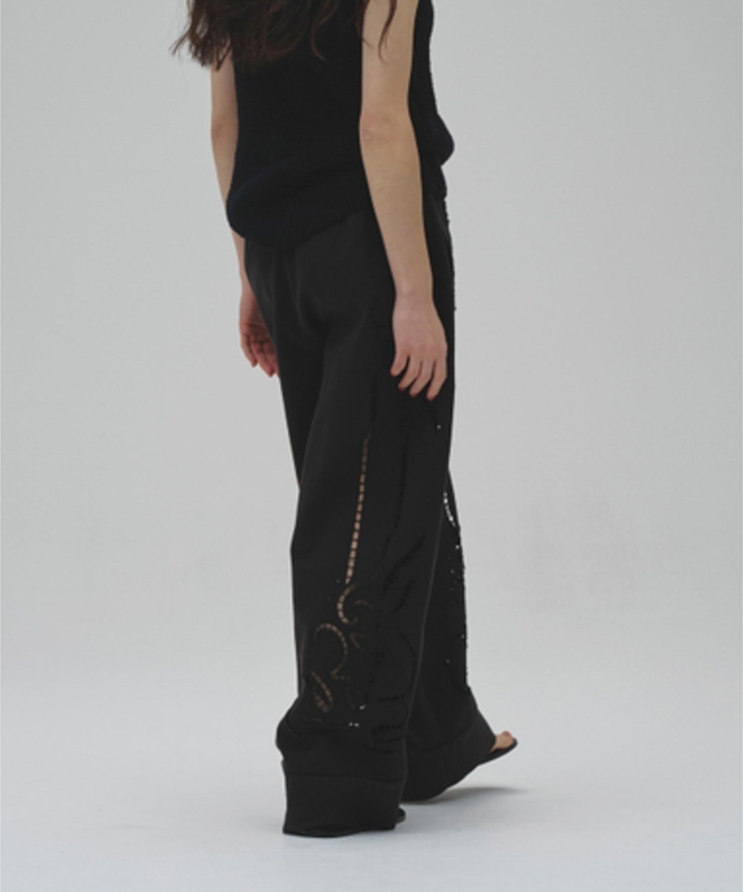 Cut Lace Twill Pants カットレースツイルパンツ/12610701