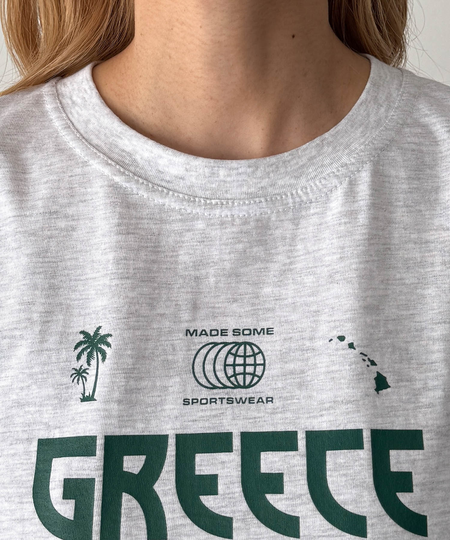"GREECE"コンパクトTシャツ