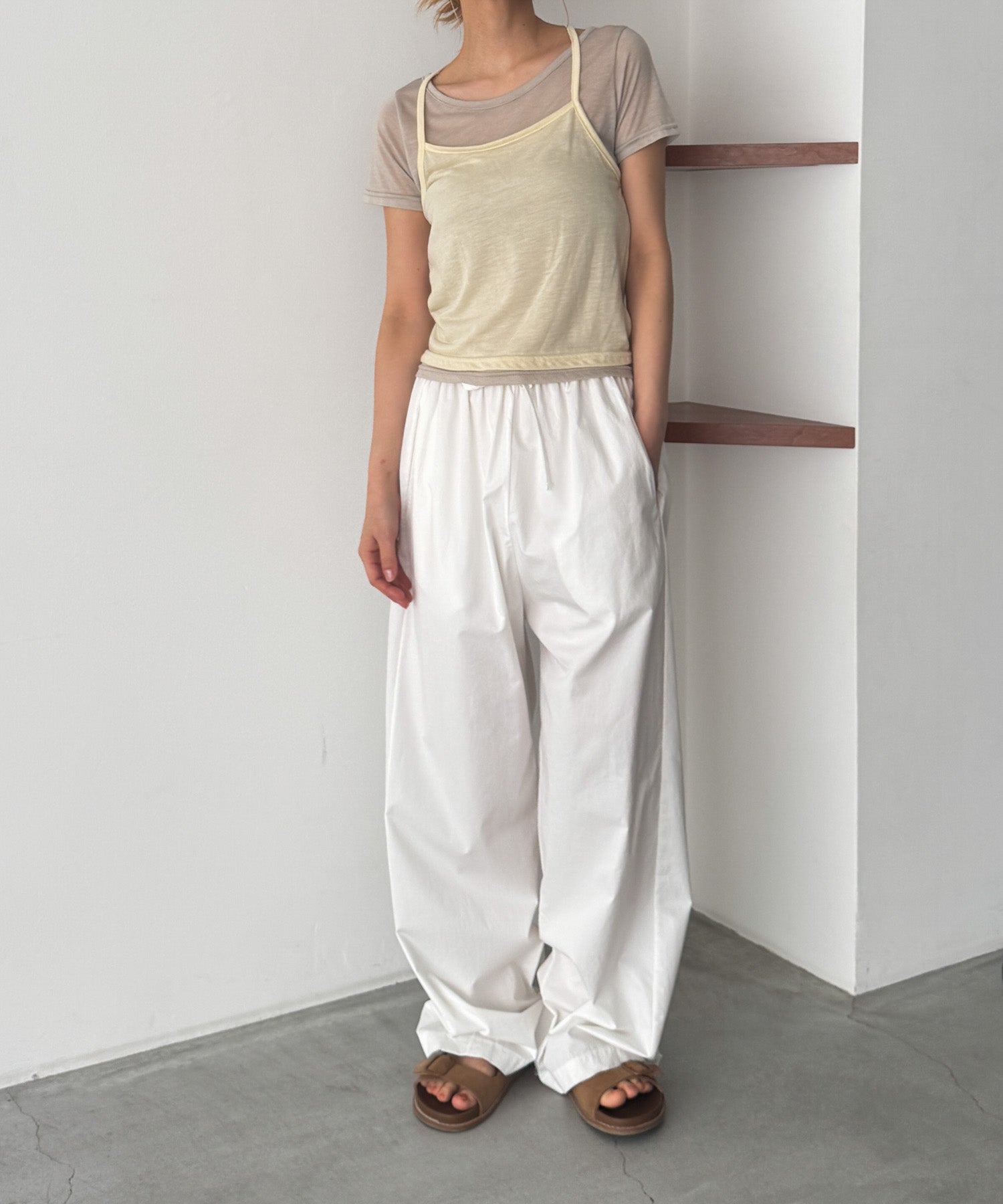 レイヤードホルターTシャツ