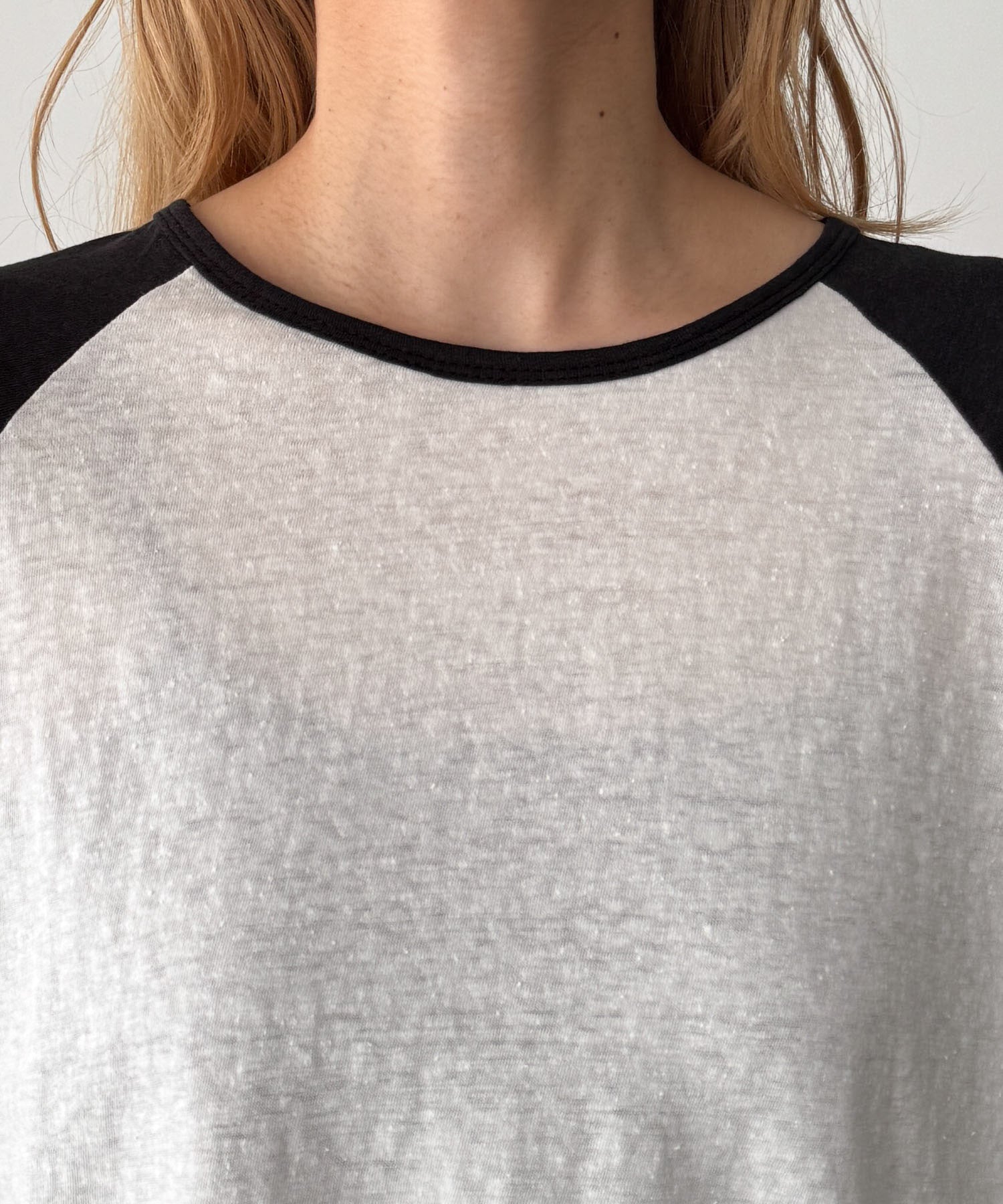 ラグラン配色7分袖Tシャツ