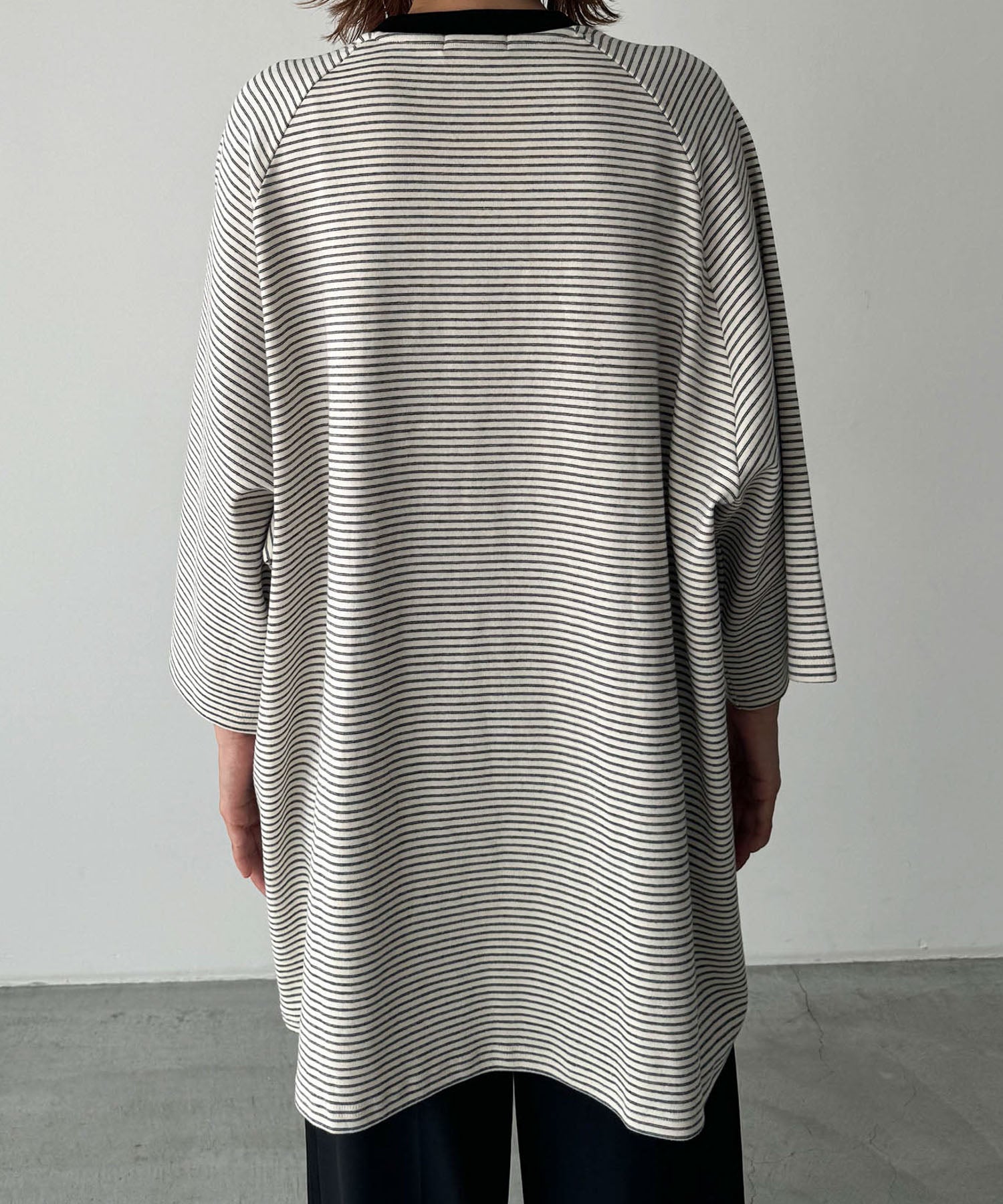 ナローボーダーラグランTシャツ