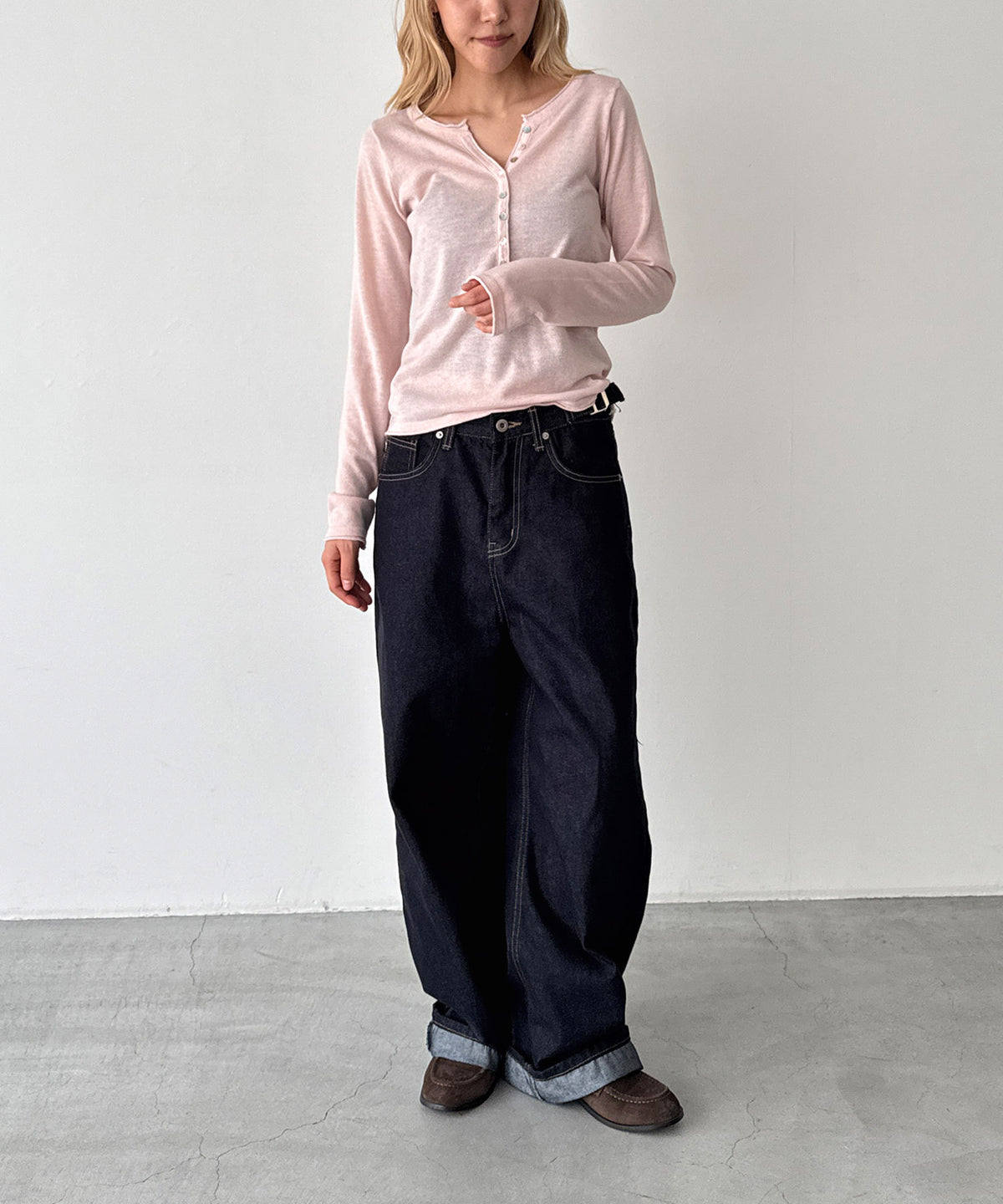 シルク混スキッパーニット