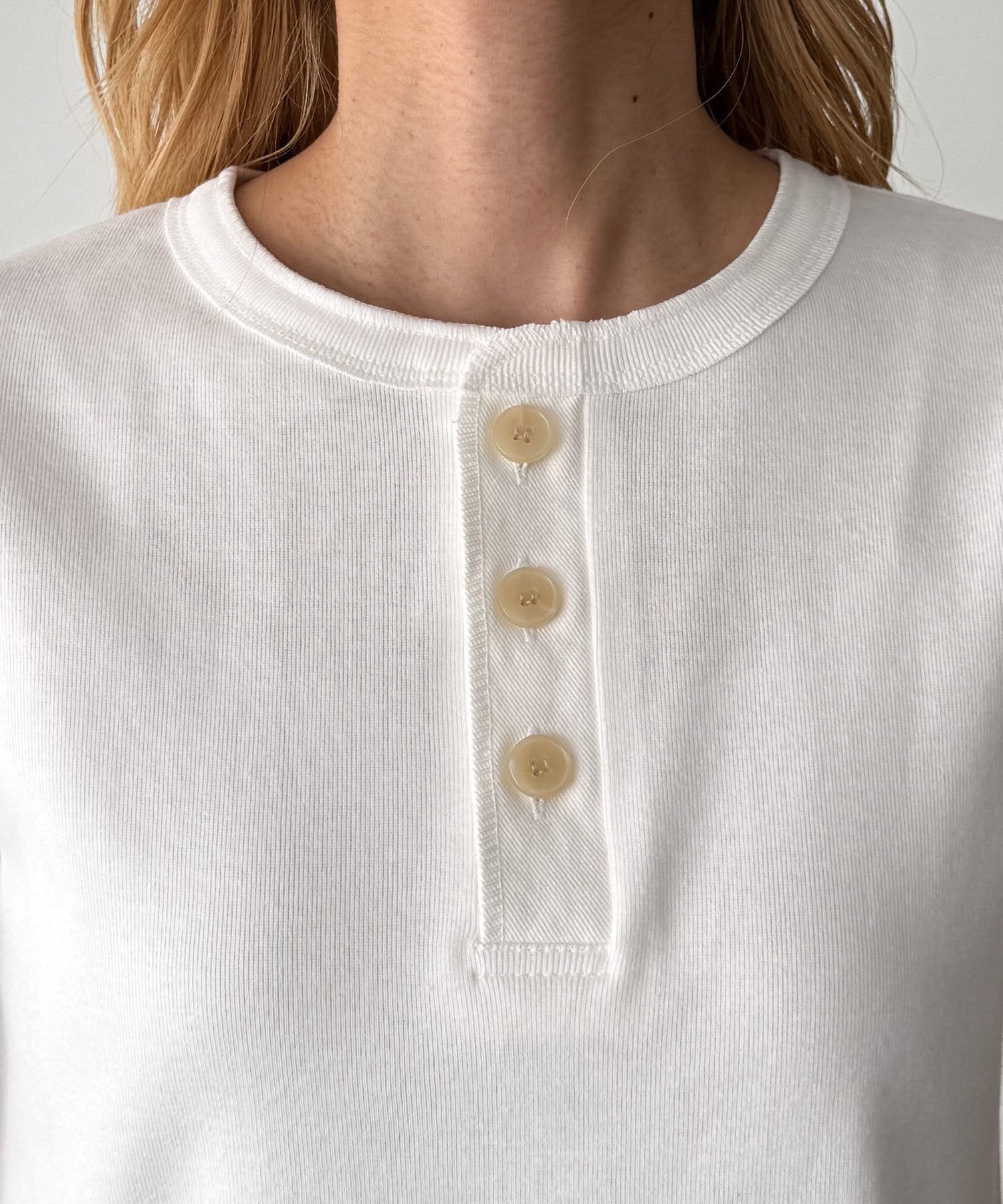 ヴィンテージコットンヘンリー半袖Tシャツ