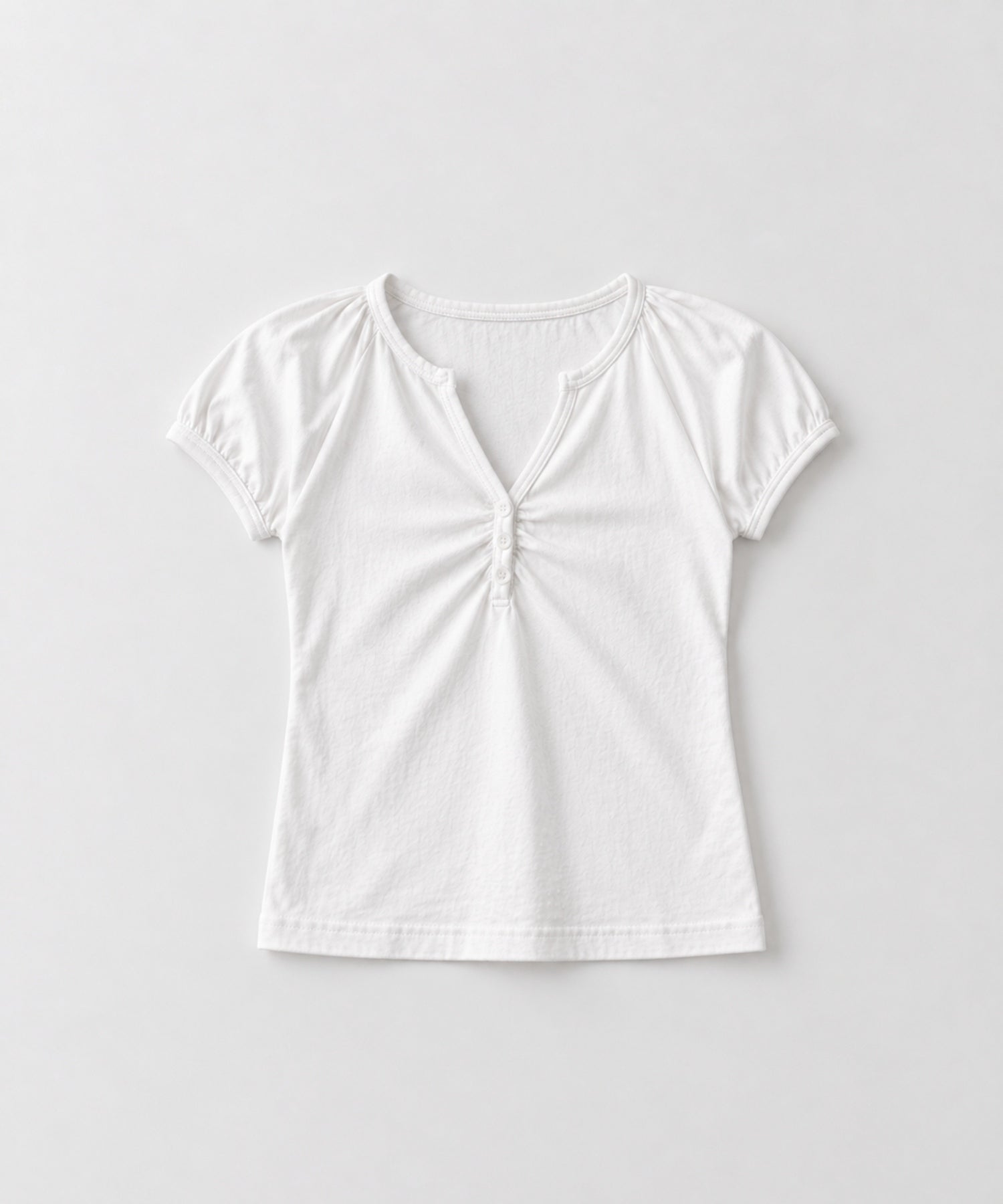 胸シャーリングTシャツ