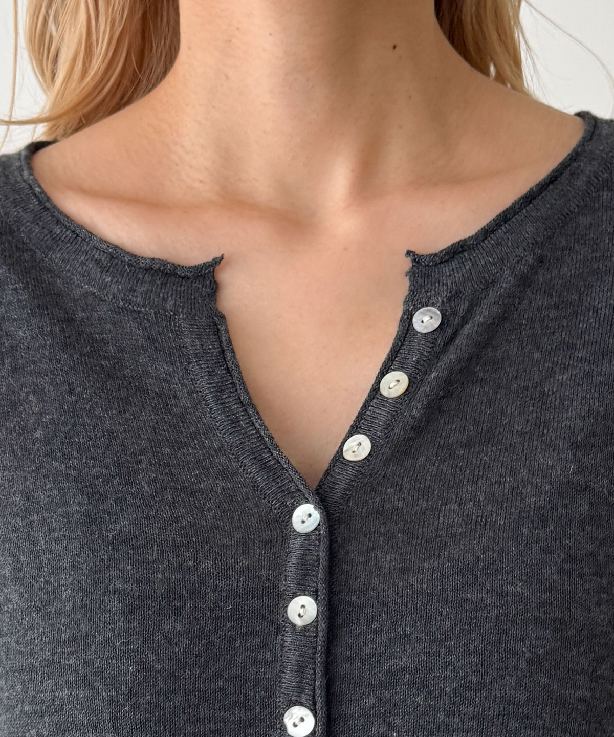 シルク混スキッパーニット