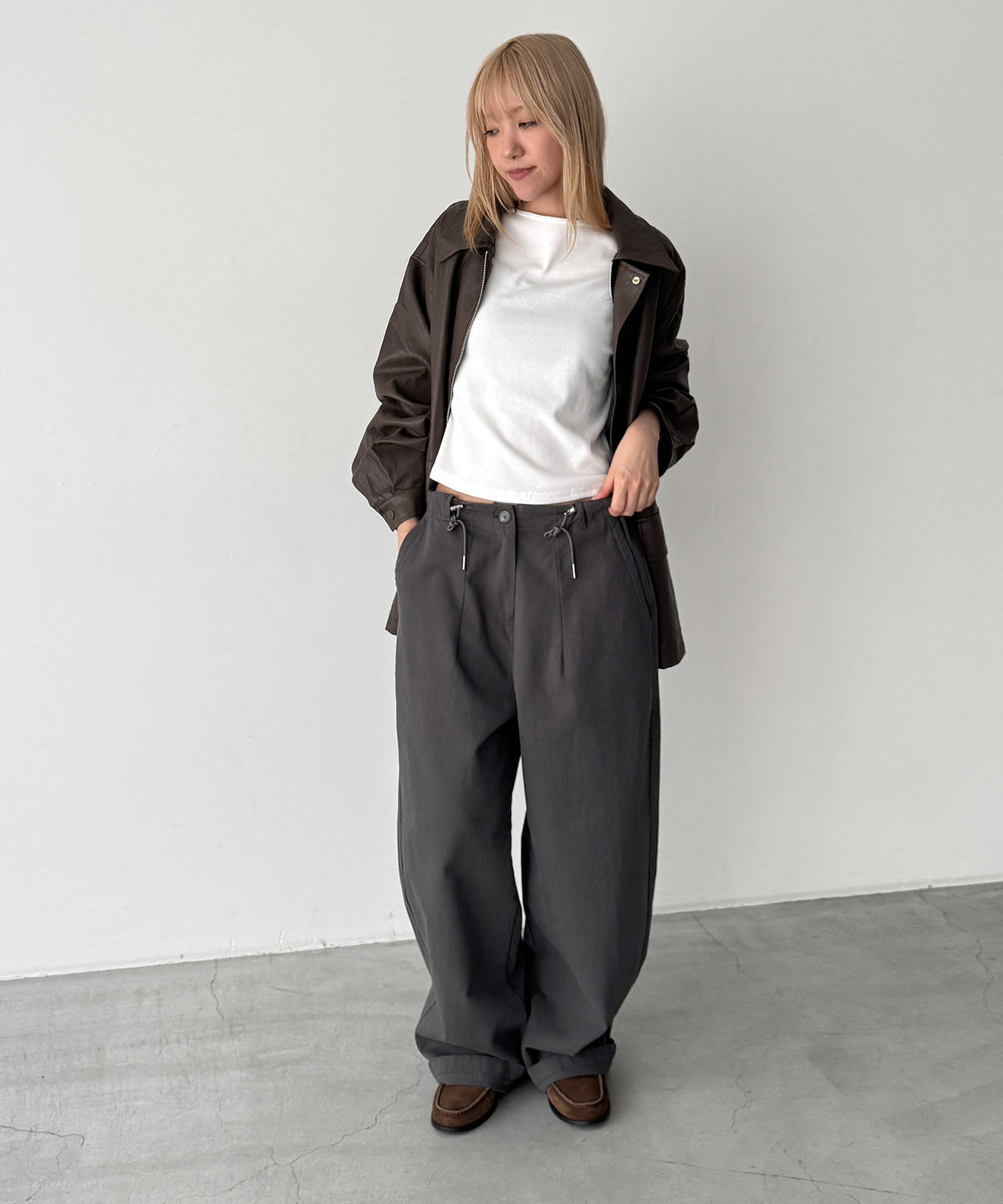 リブボート7分袖Tシャツ