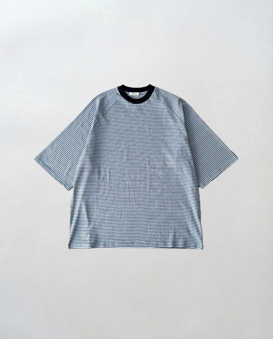 ナローボーダーラグランTシャツ