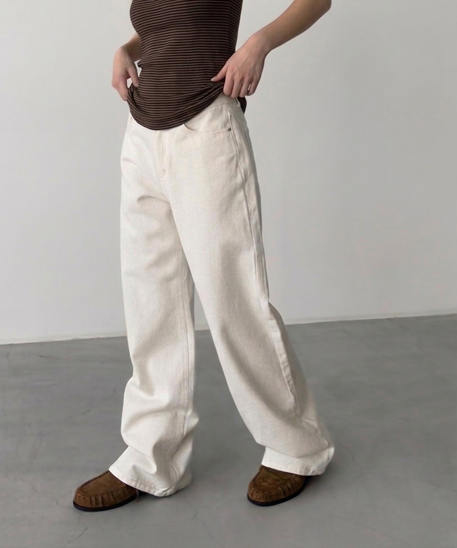 コットンストレートパンツ