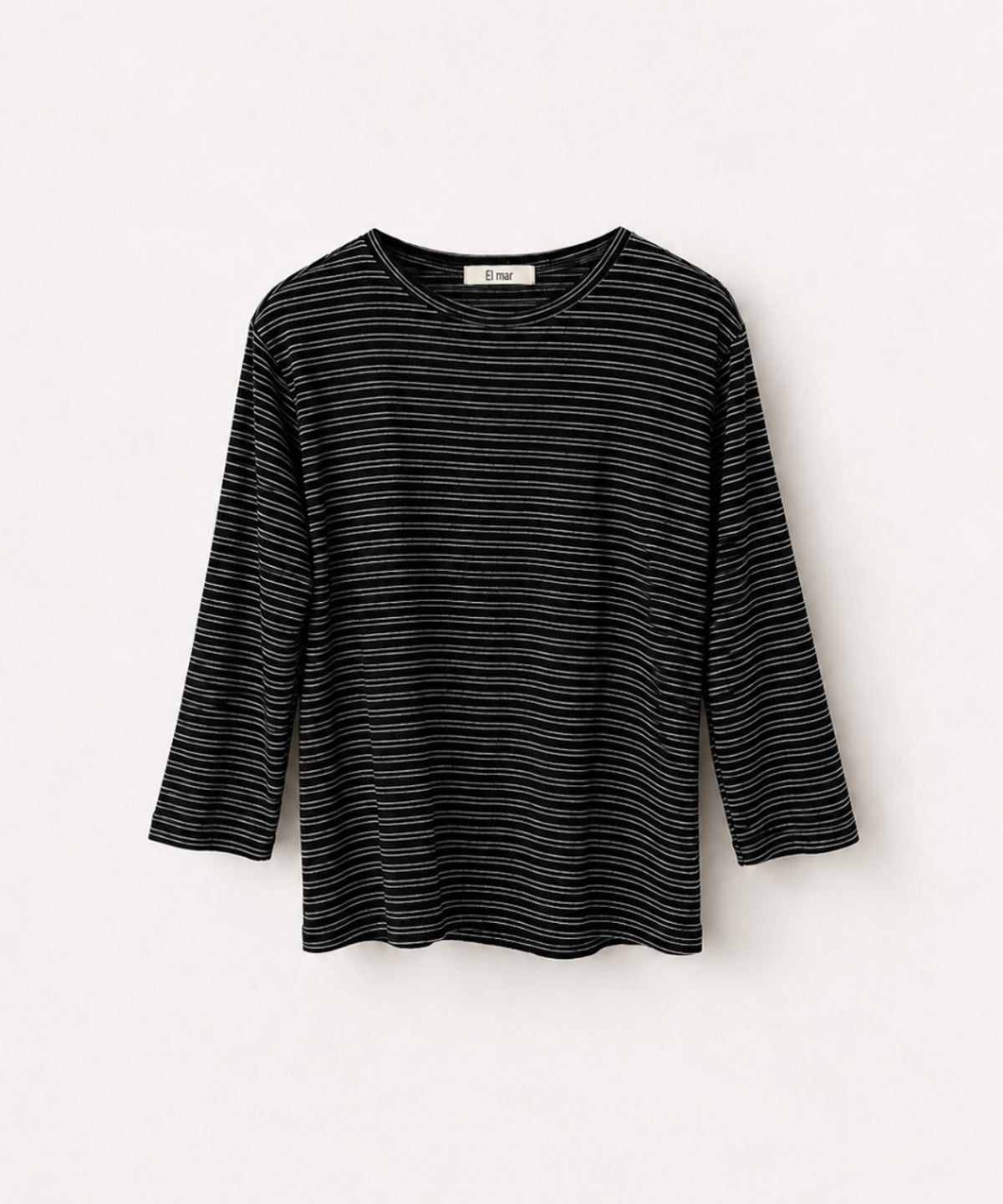 ナローボーダー7分袖Tシャツ