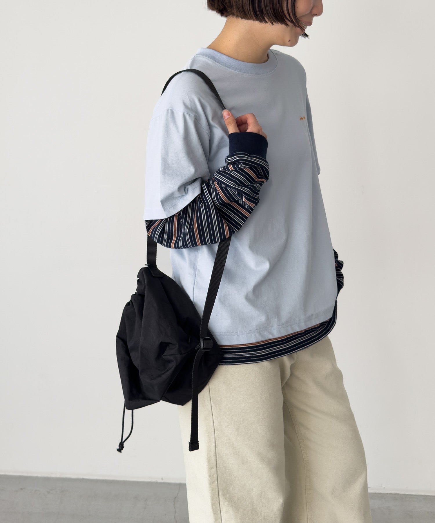 ボーダーレイヤードロンT