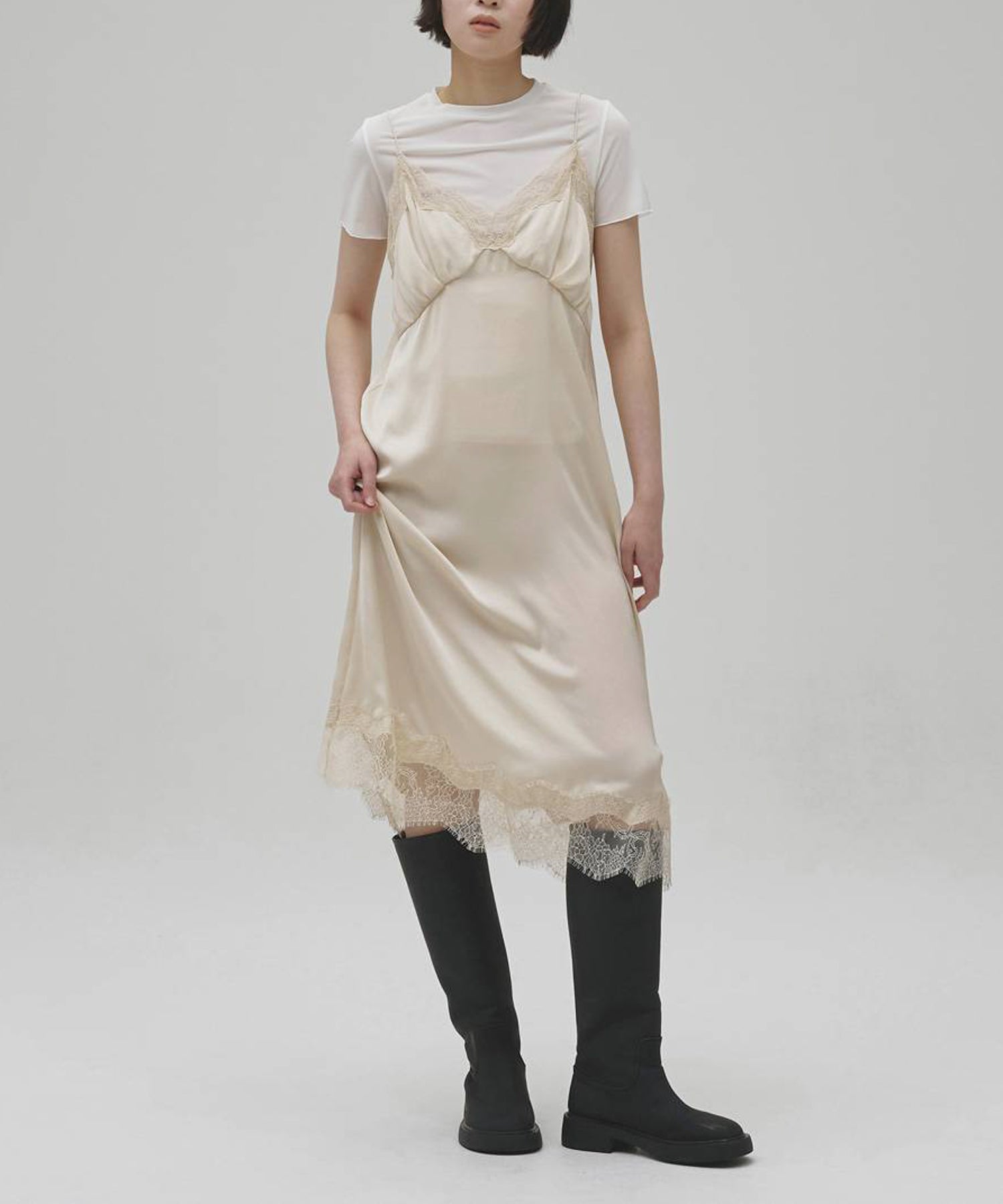 Satin Lace Dress