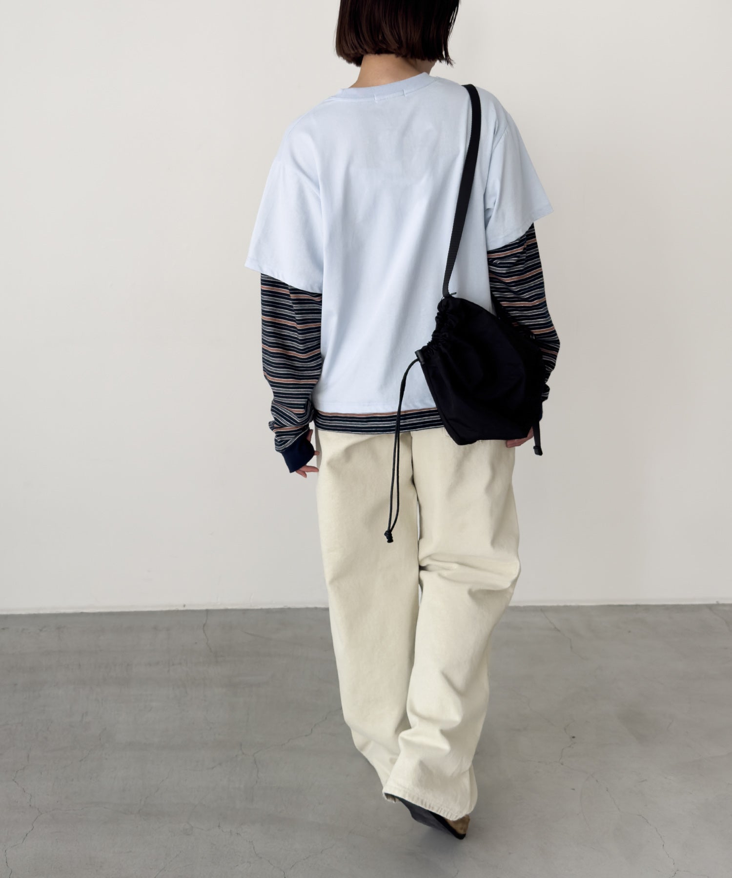 ボーダーレイヤードロンT