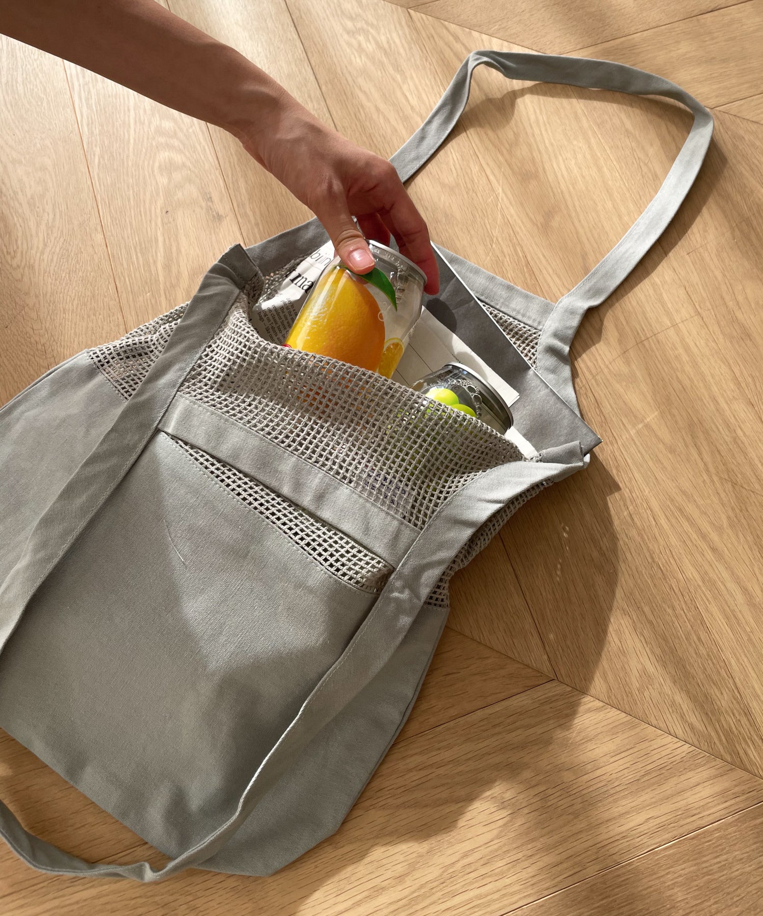Cotton half meshbag/コットンハーフメッシュバッグ(S)
