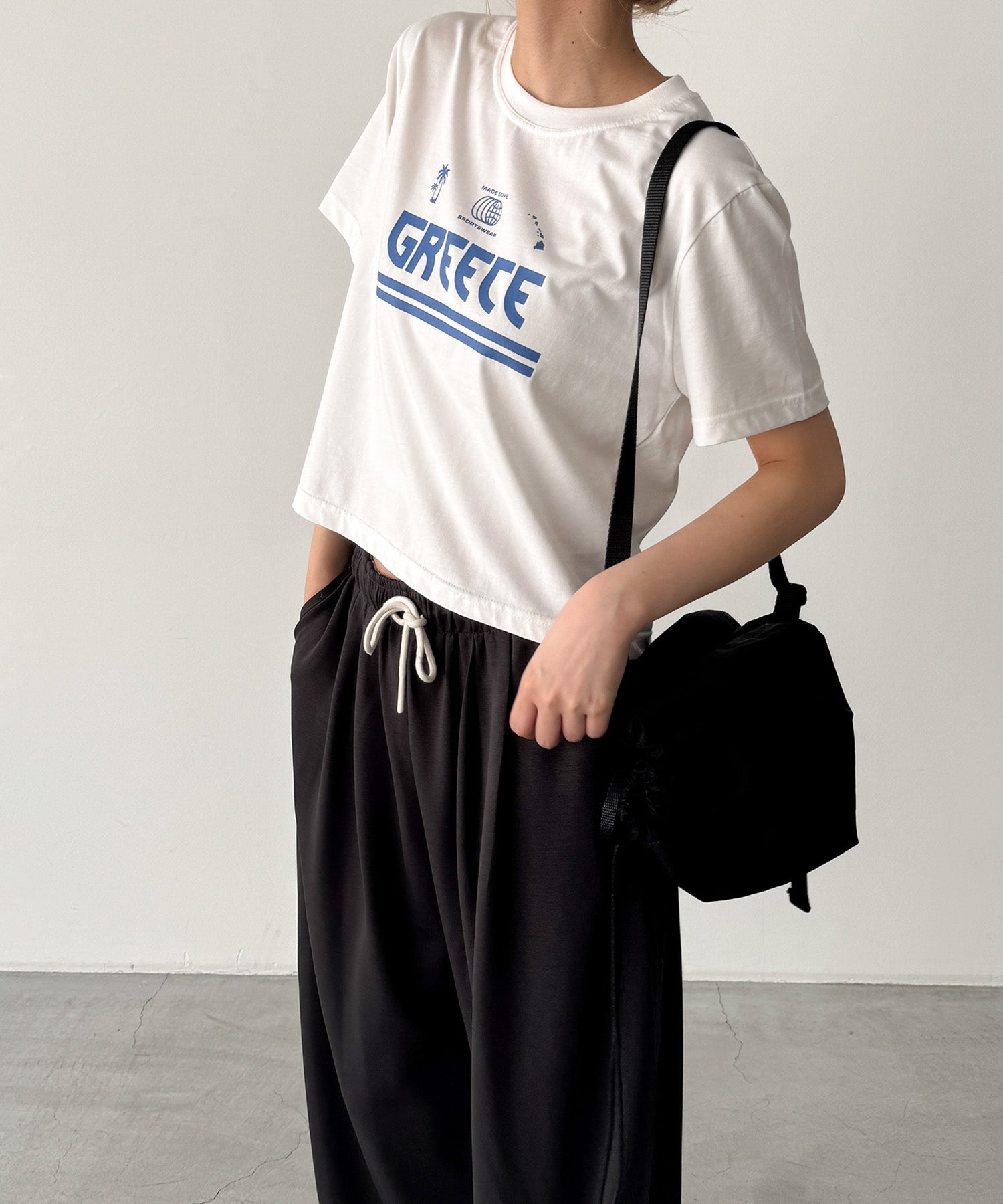 "GREECE"コンパクトTシャツ