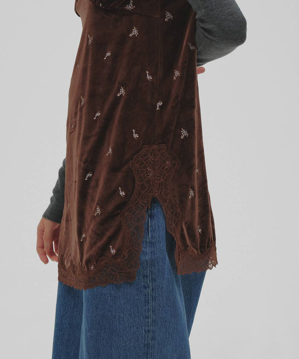 Petit Flower Velour Tunic