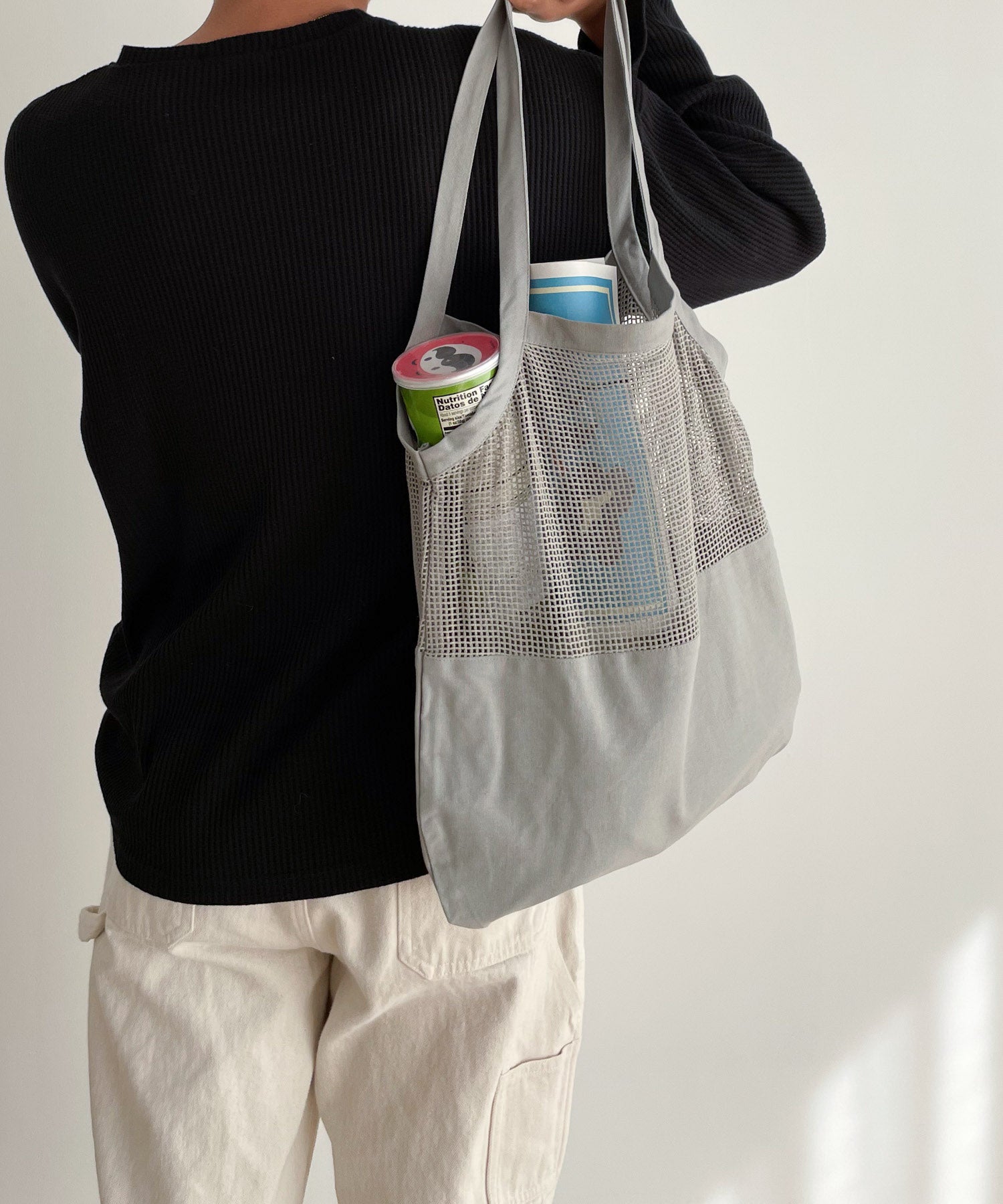 Cotton half meshbag/コットンハーフメッシュバッグ(L)