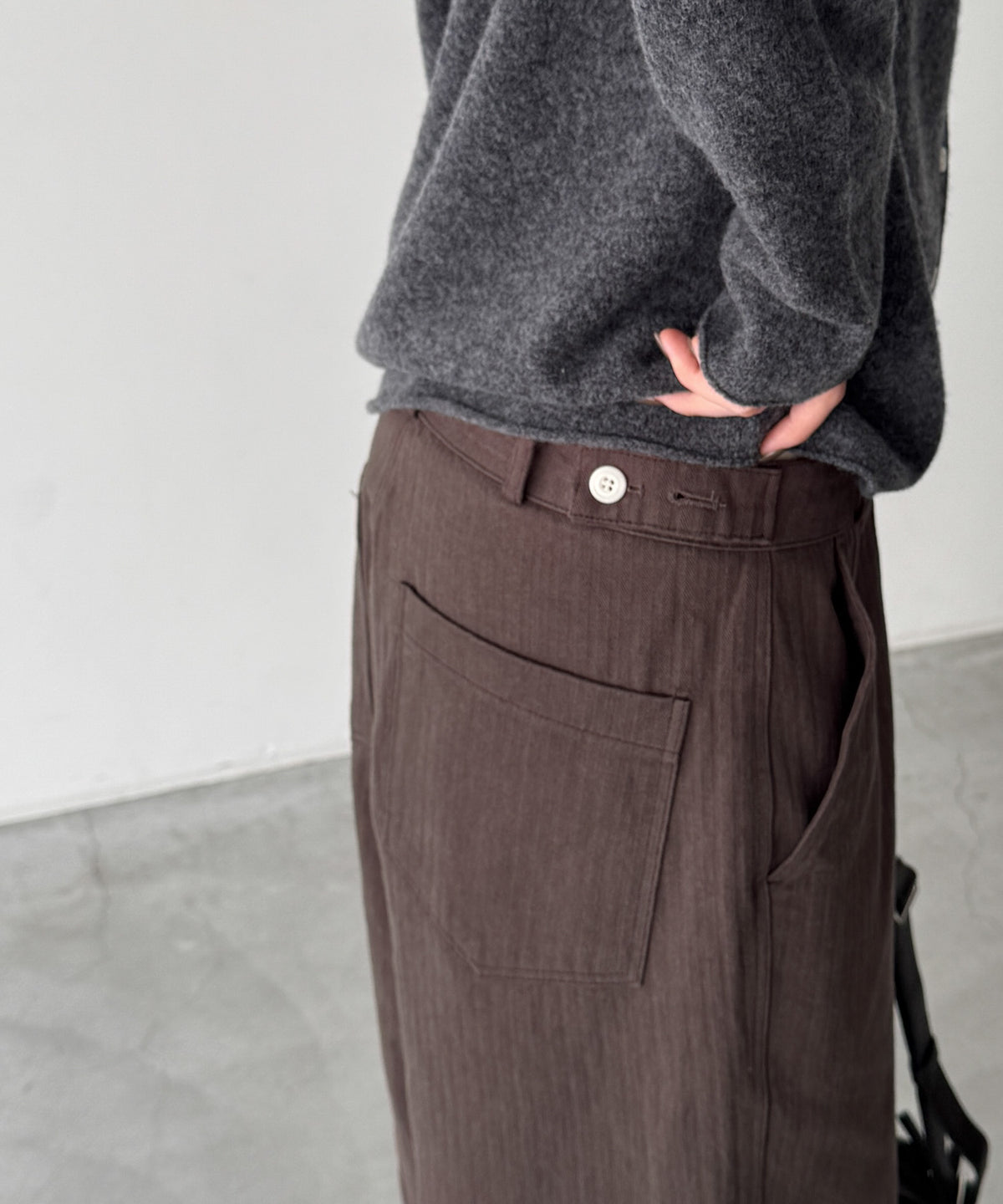 ヘリンボーンハーフパンツ