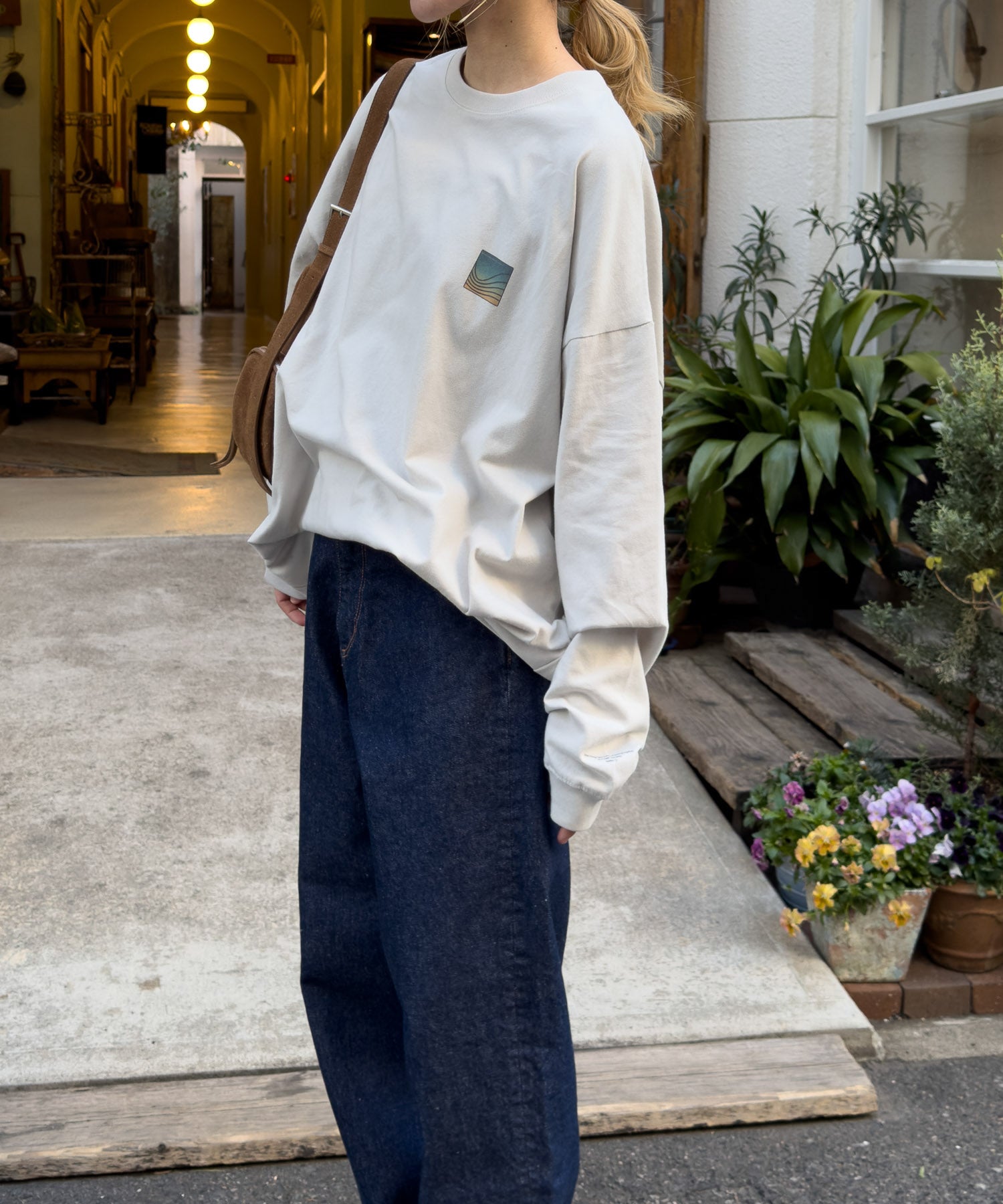 "beach"ロングTシャツ