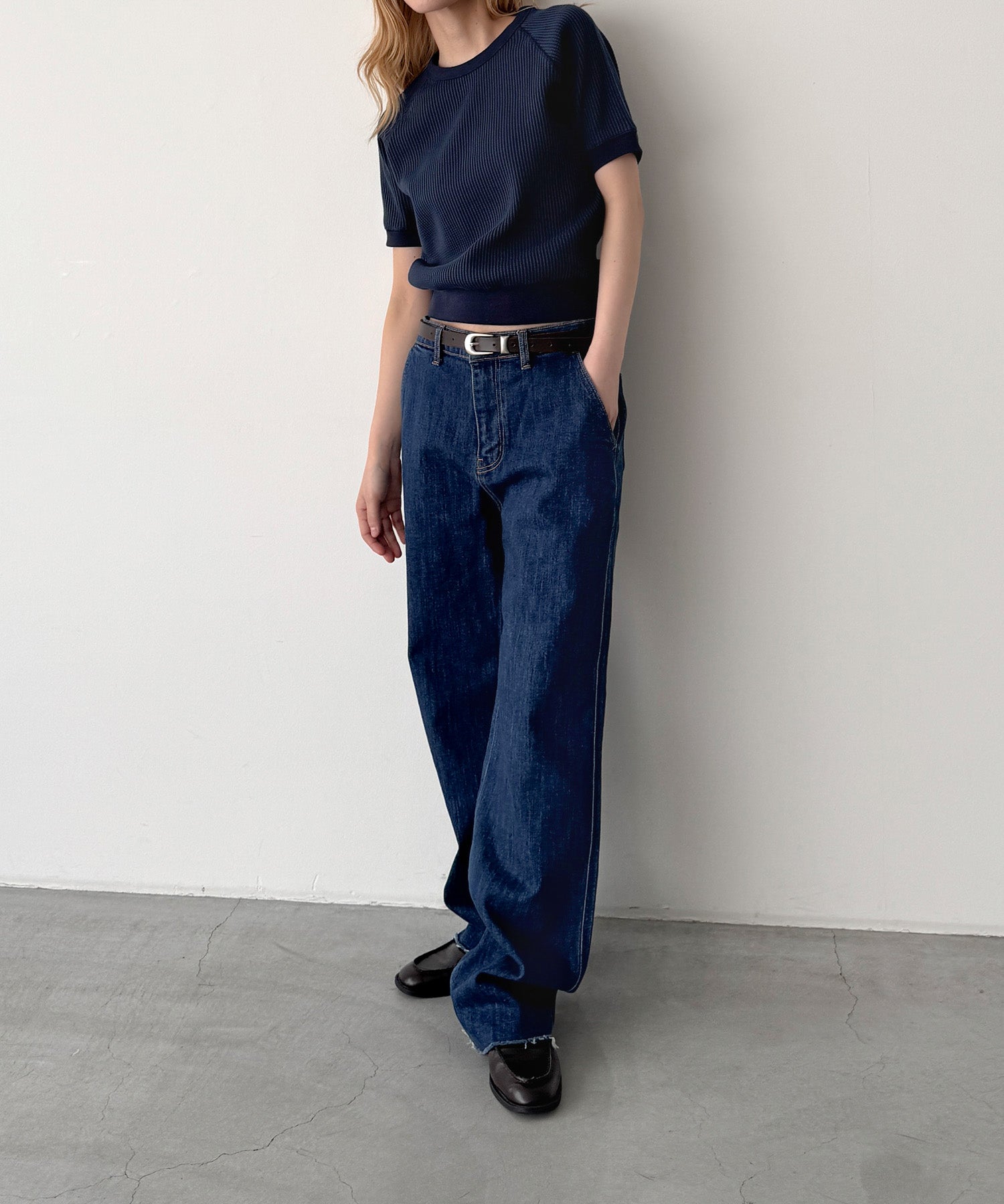 ラグランワッフル半袖Tシャツ