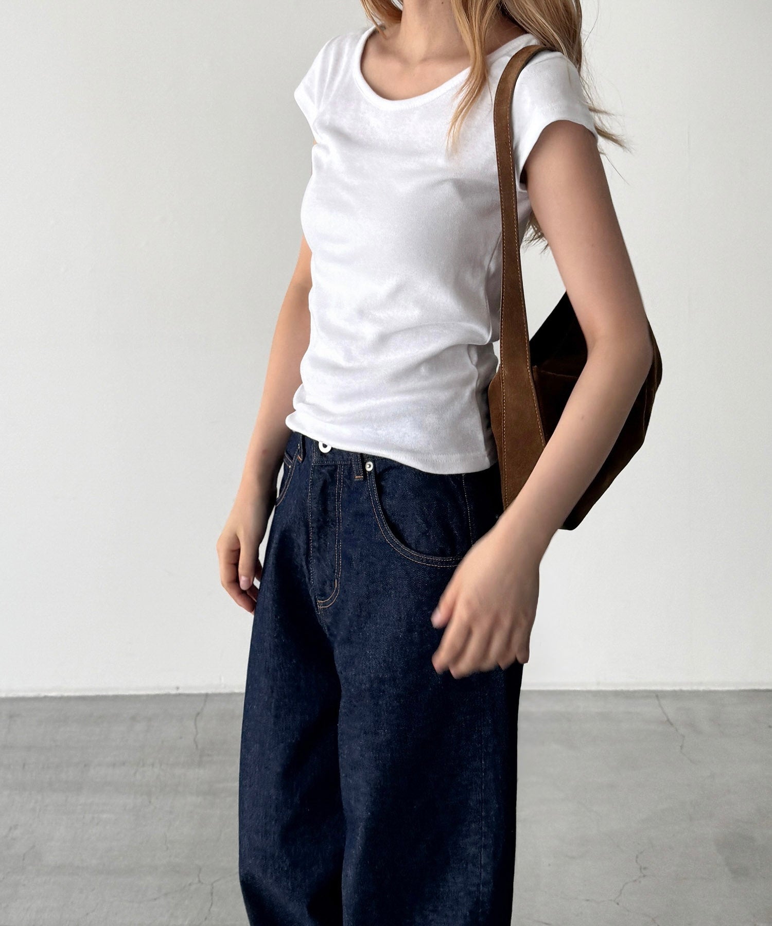 BASICラウンドCAPスリーブTシャツ