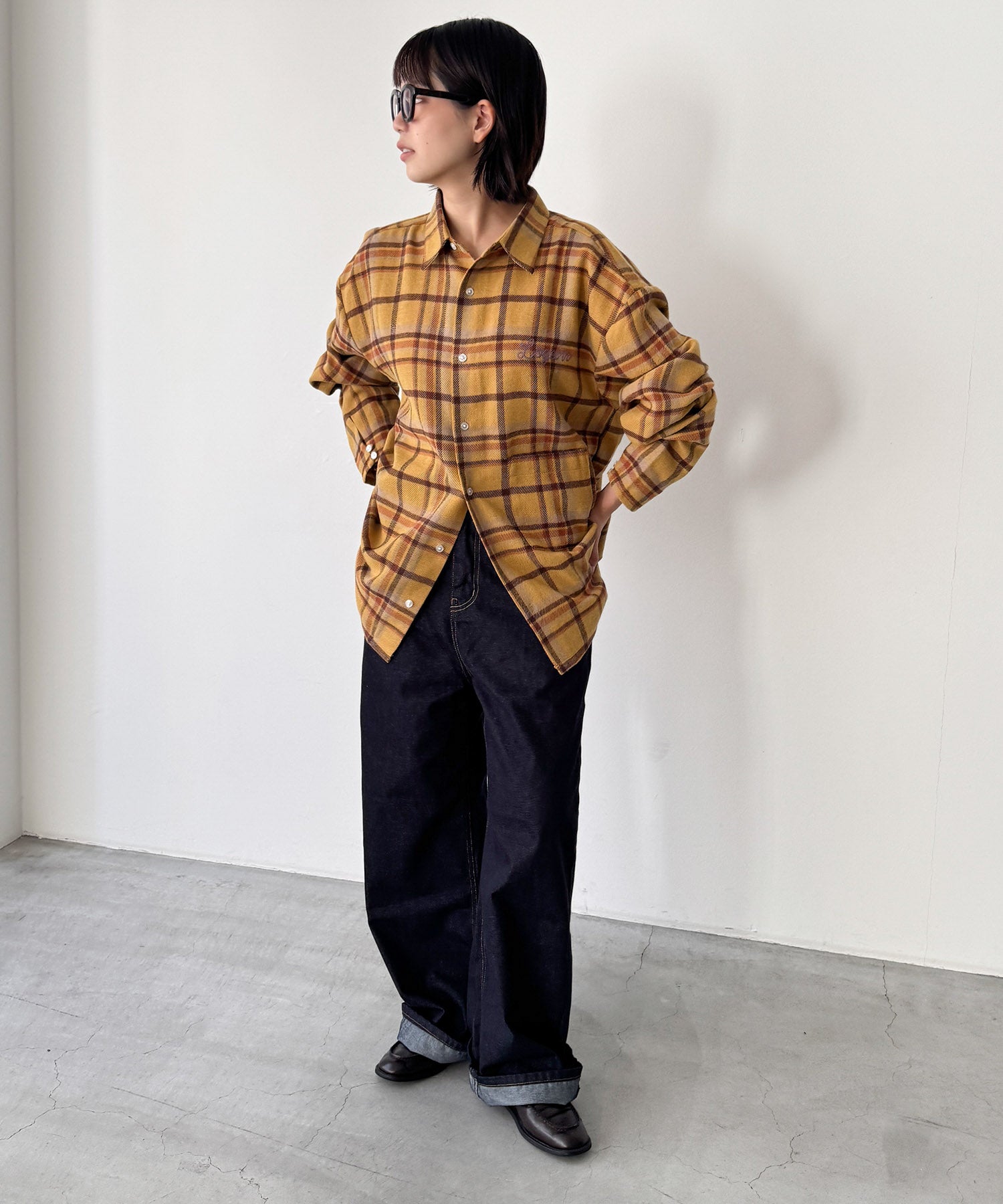 チェックロングスリーブシャツ
