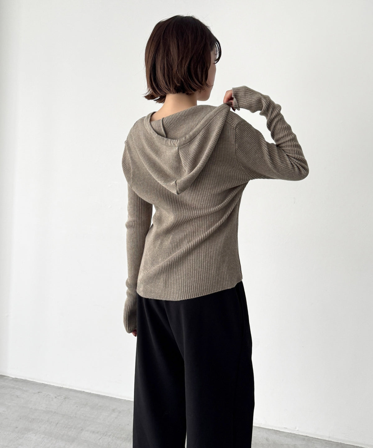 パーカーニットカーディガン