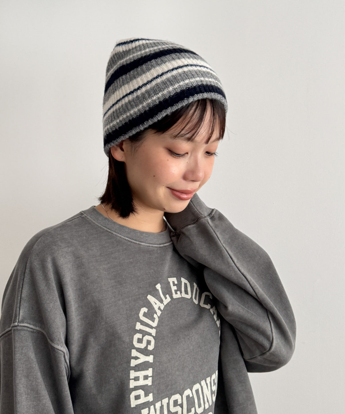 マルチボーダーニットCAP