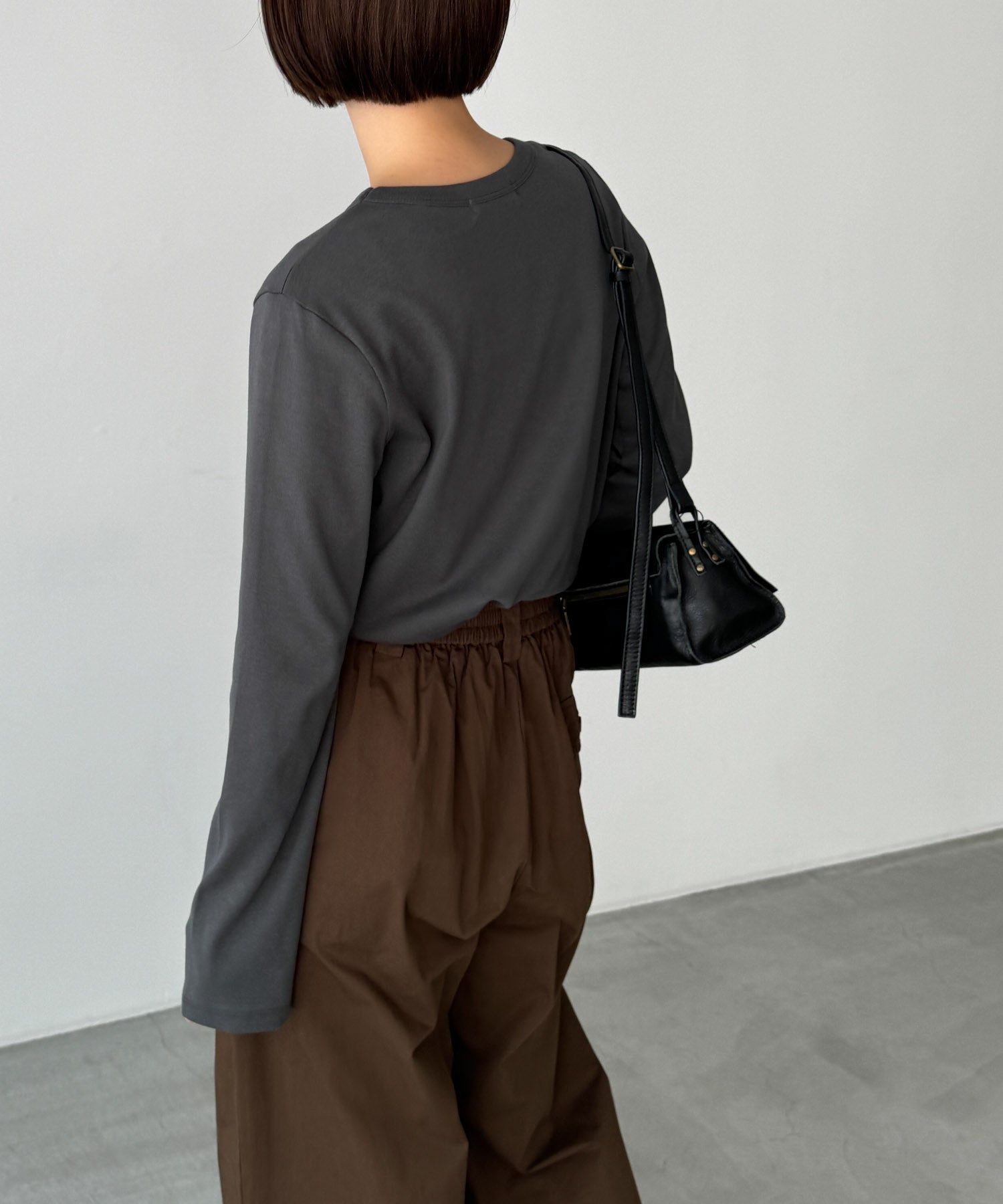 コットンストレッチロングTシャツ