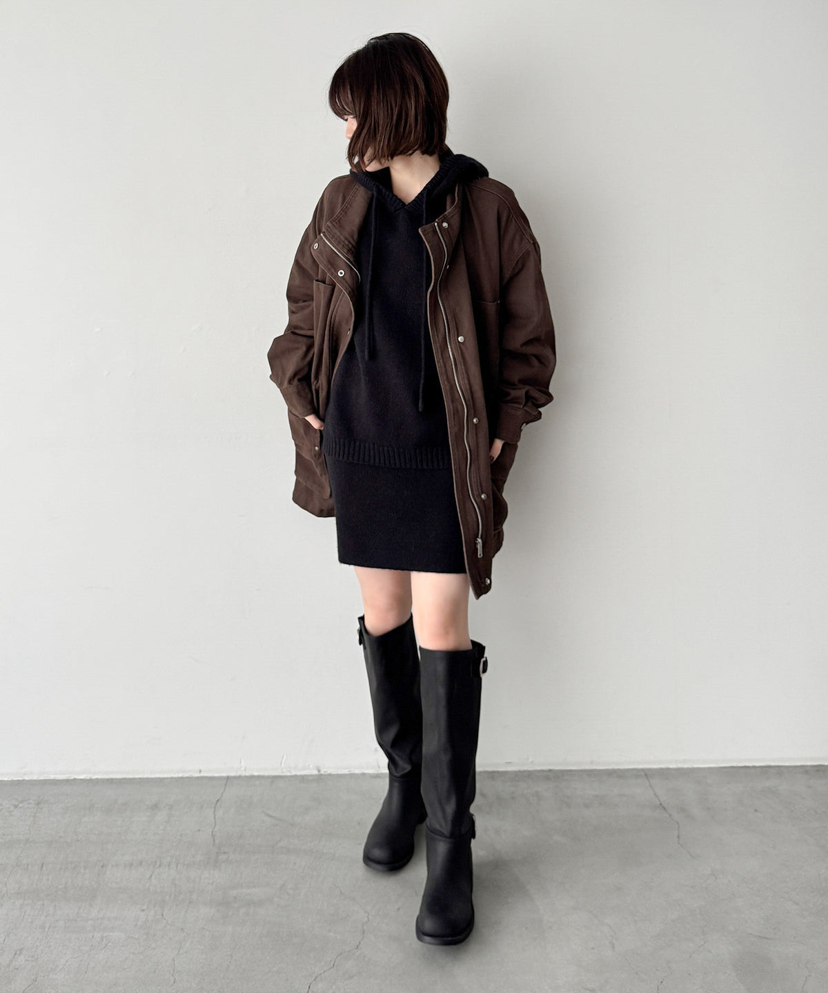 ソフトニットパーカーSET UP