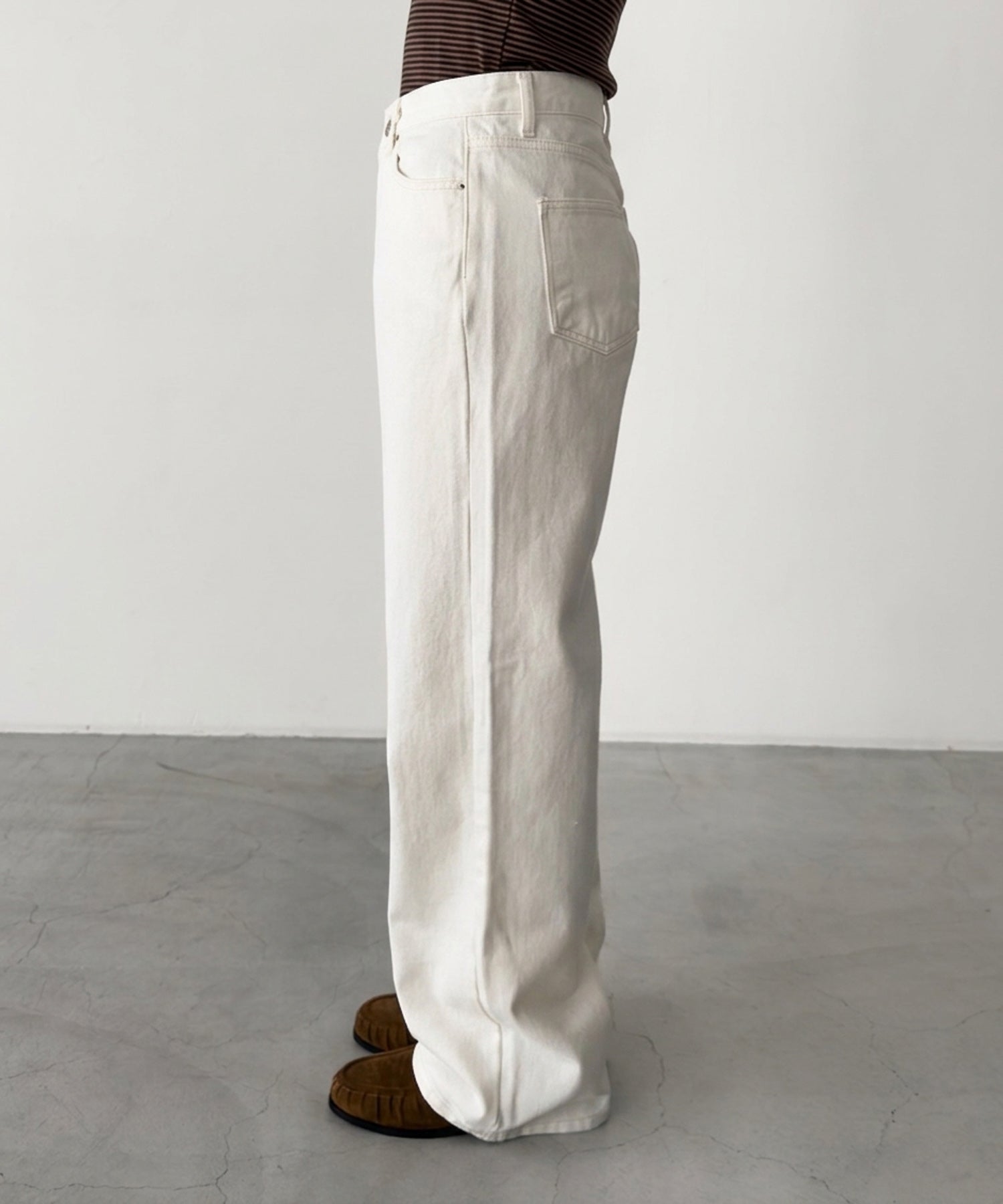 コットンストレートパンツ