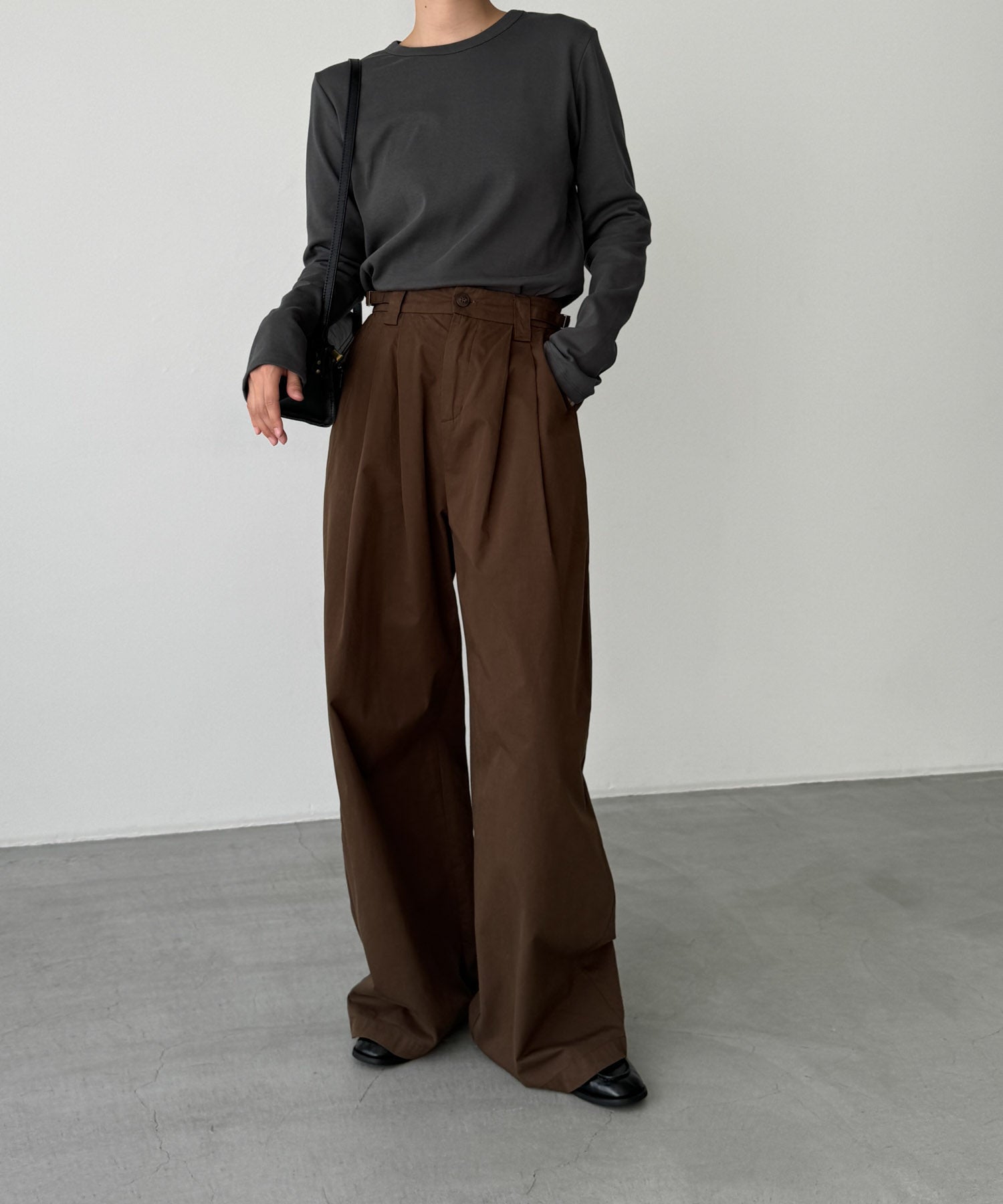 コットンストレッチロングTシャツ