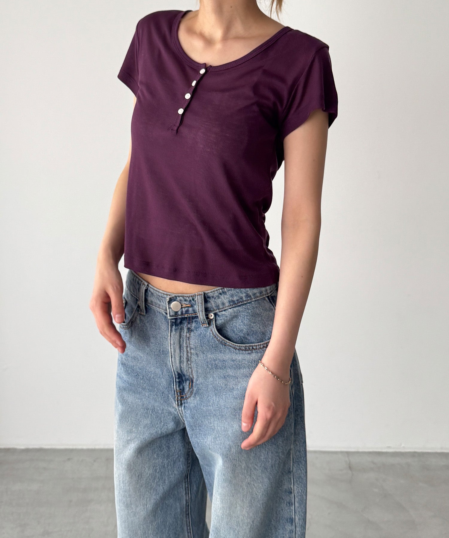 テンセルヘンリーTシャツ