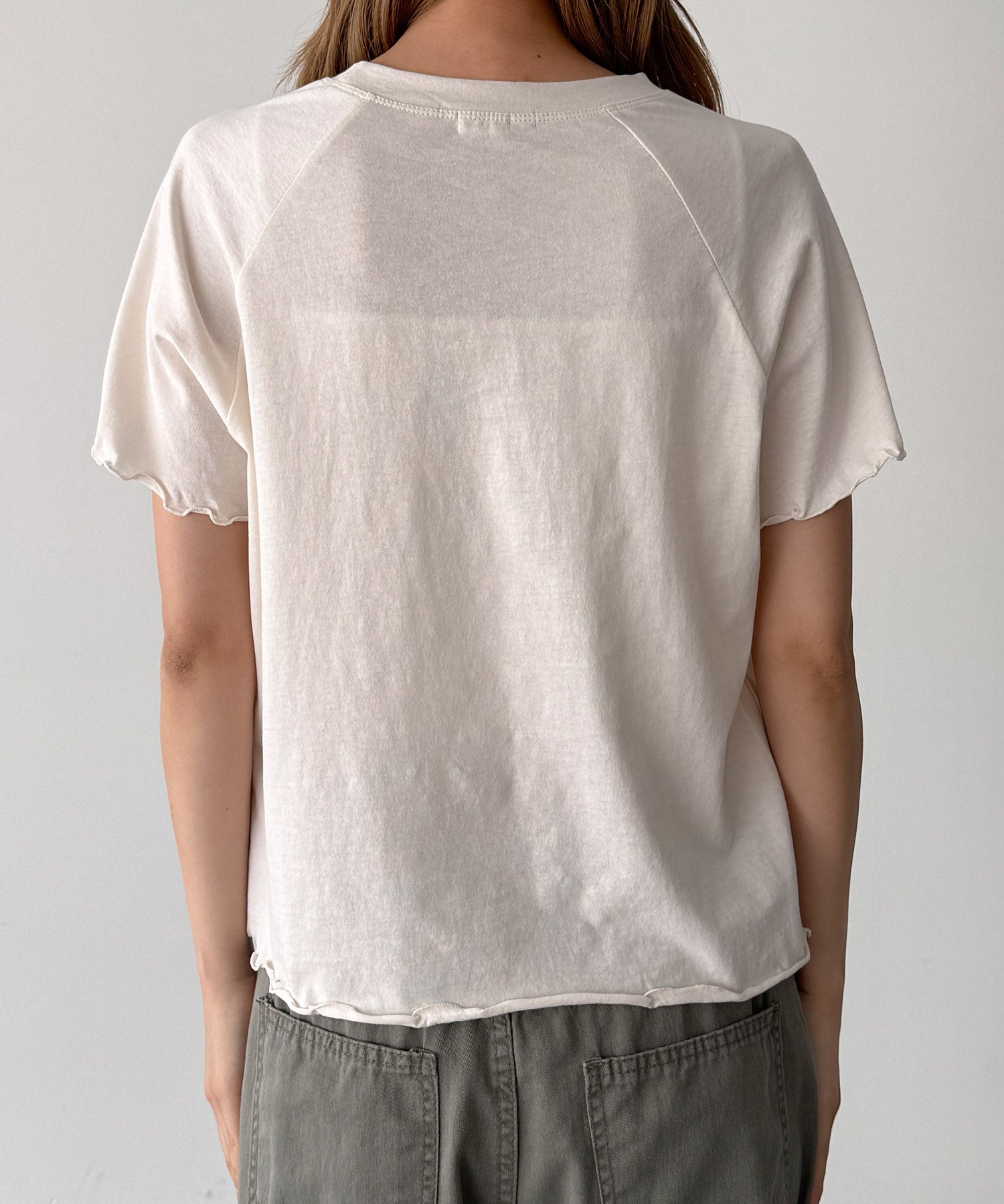 刺繍ラグランメローTシャツ