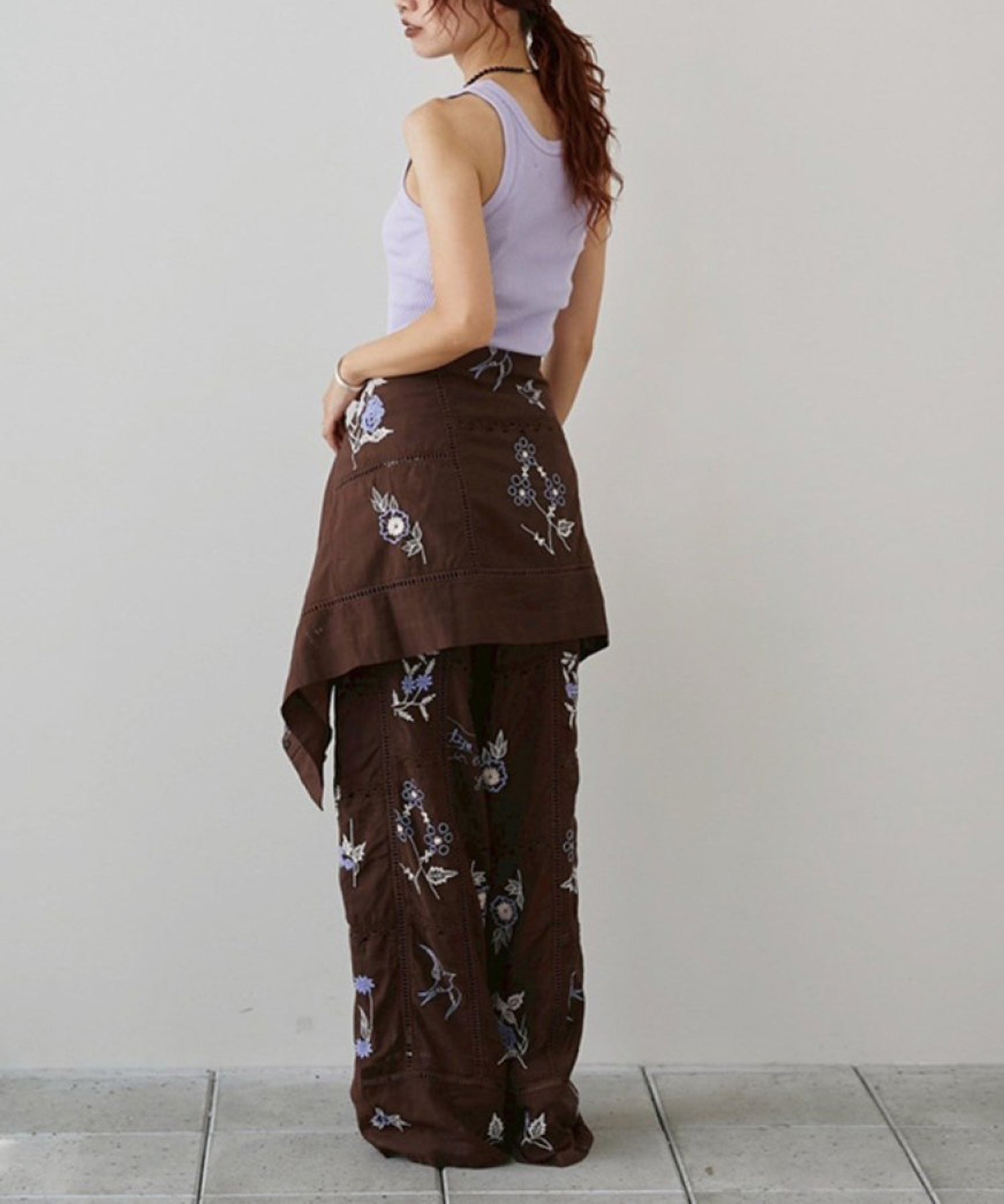 Embroidery Patchwork Trousers エンブロイダリーパッチワークトラウザーズ/12610719