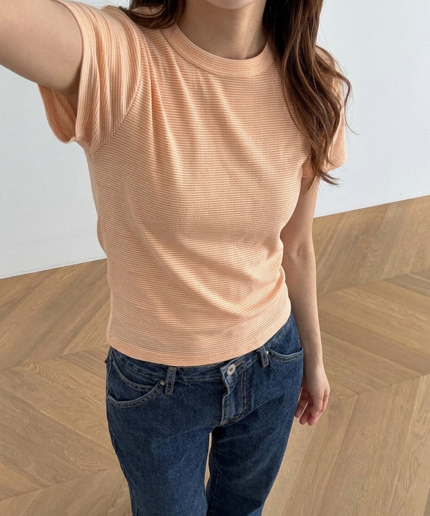 ライトパネルリブクルーTee