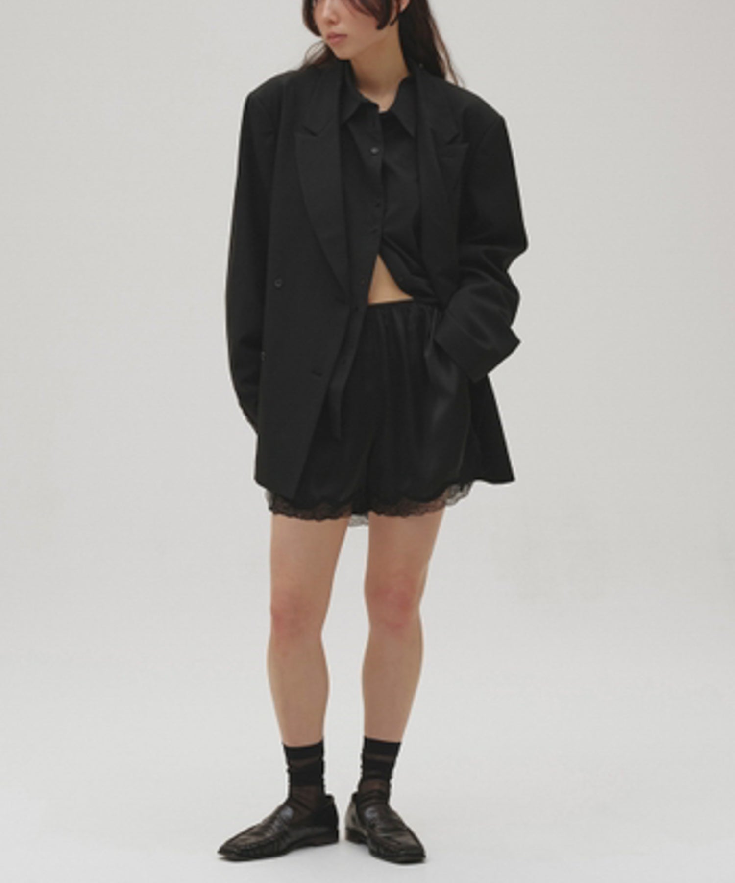 Satin Lace Halfpants サテンレースハーフパンツ/12610722