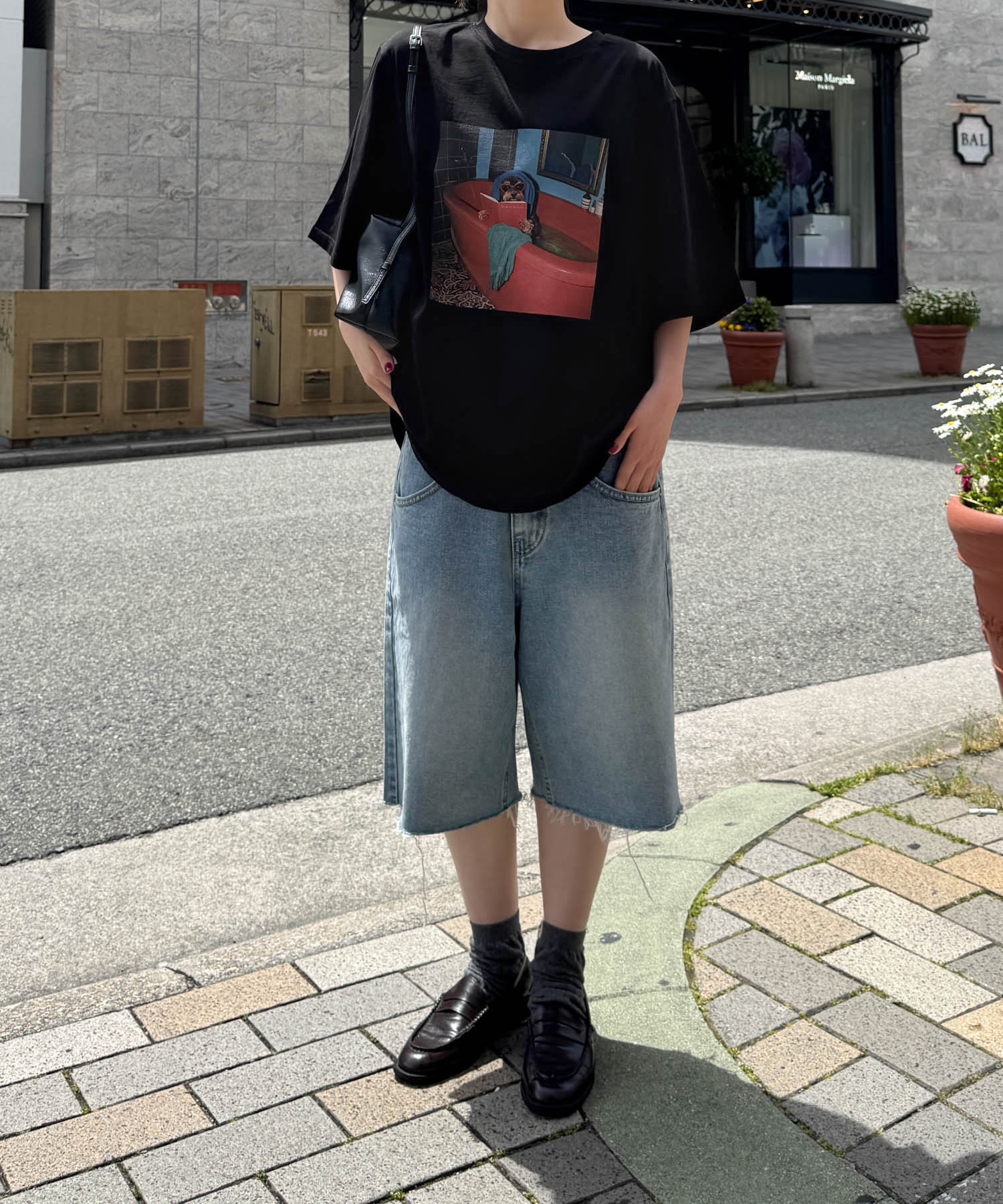 "bath time dog"Tシャツ