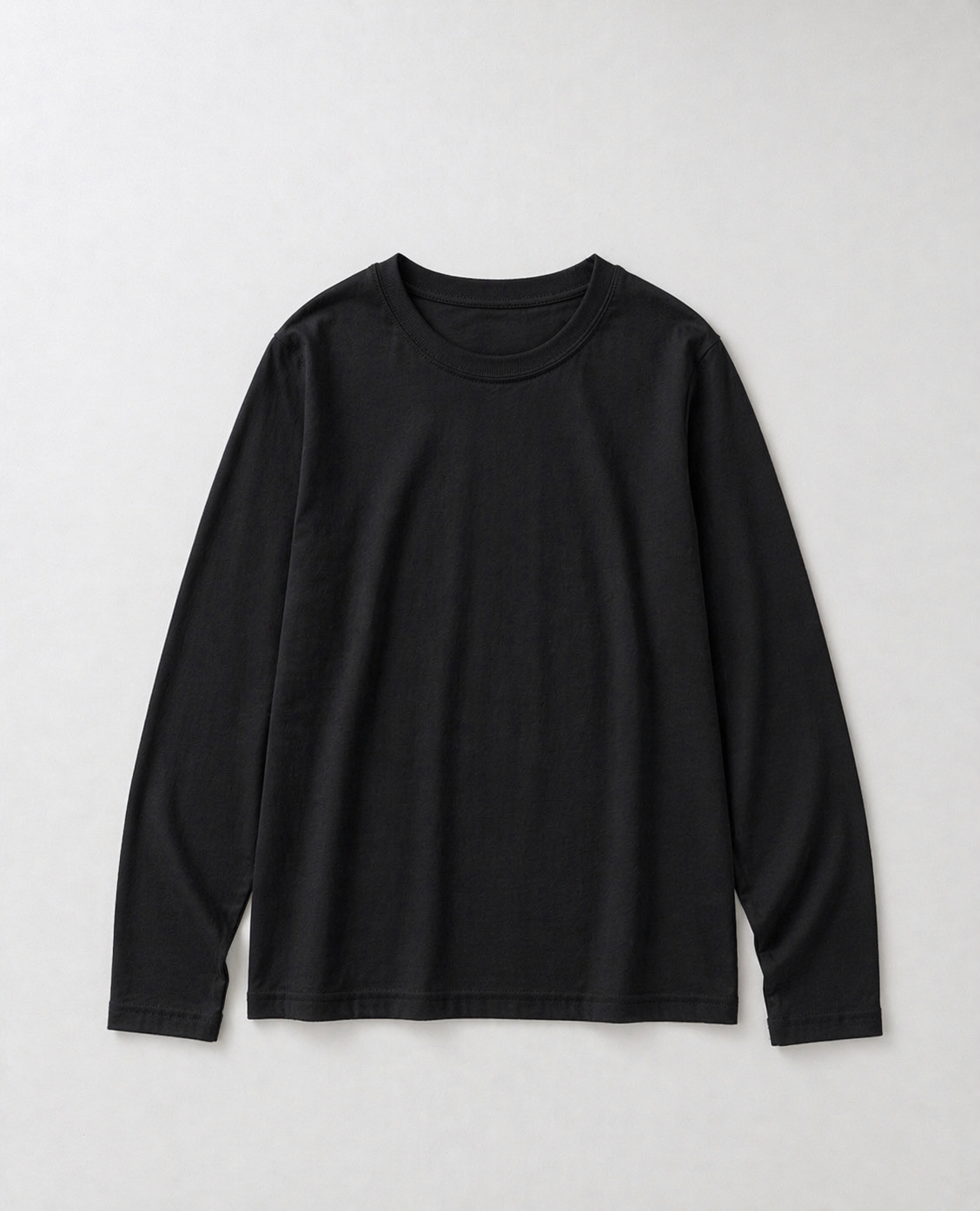 コットンクルーネックロンT