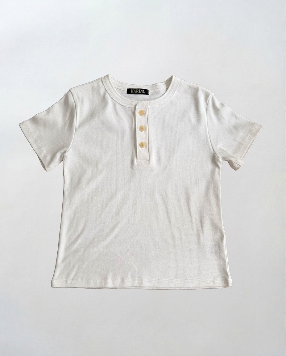 ヴィンテージコットンヘンリー半袖Tシャツ