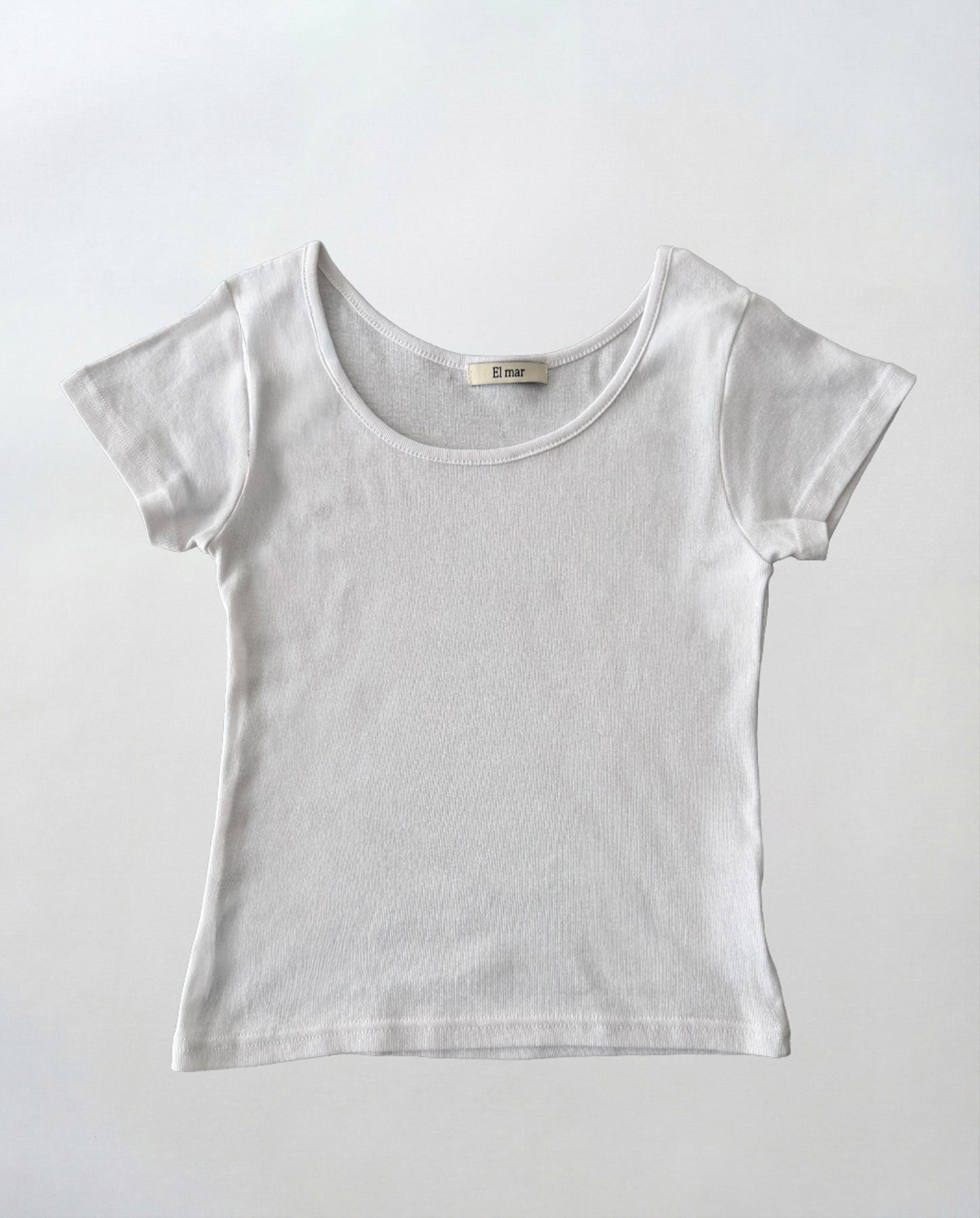 コットンラウンドネックTシャツ