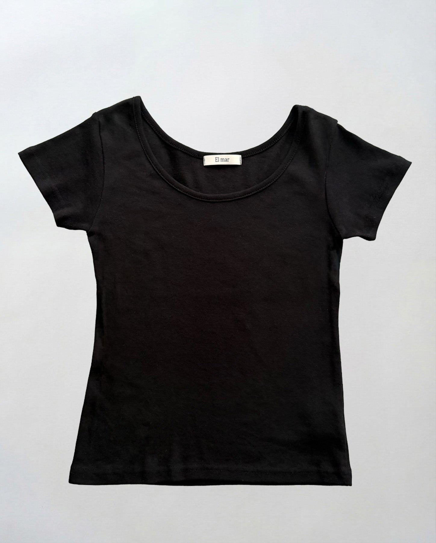コットンラウンドネックTシャツ