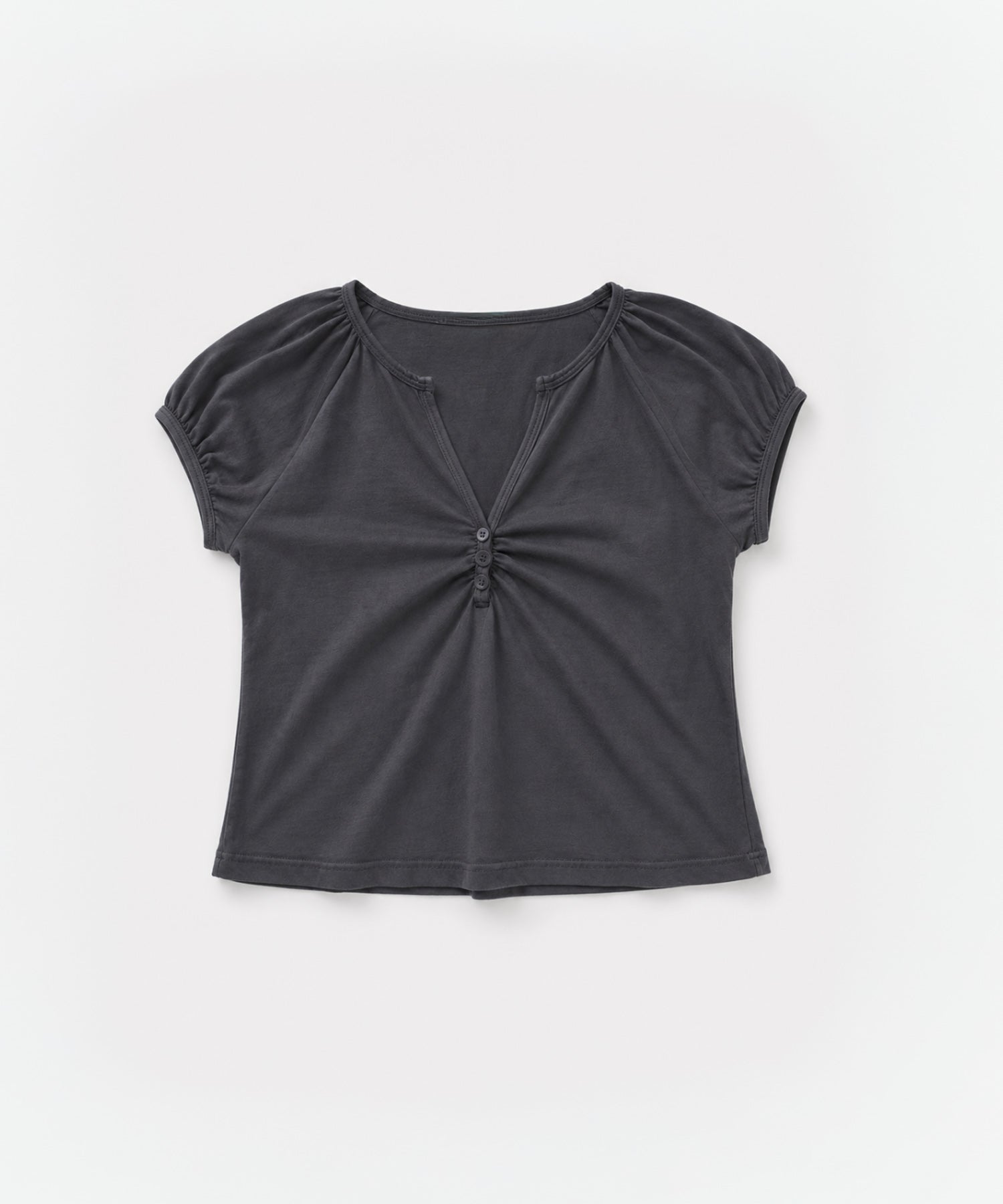 胸シャーリングTシャツ