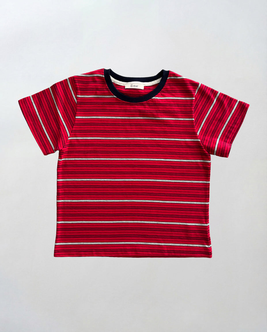 リンガーボーダーコンパクトTシャツ