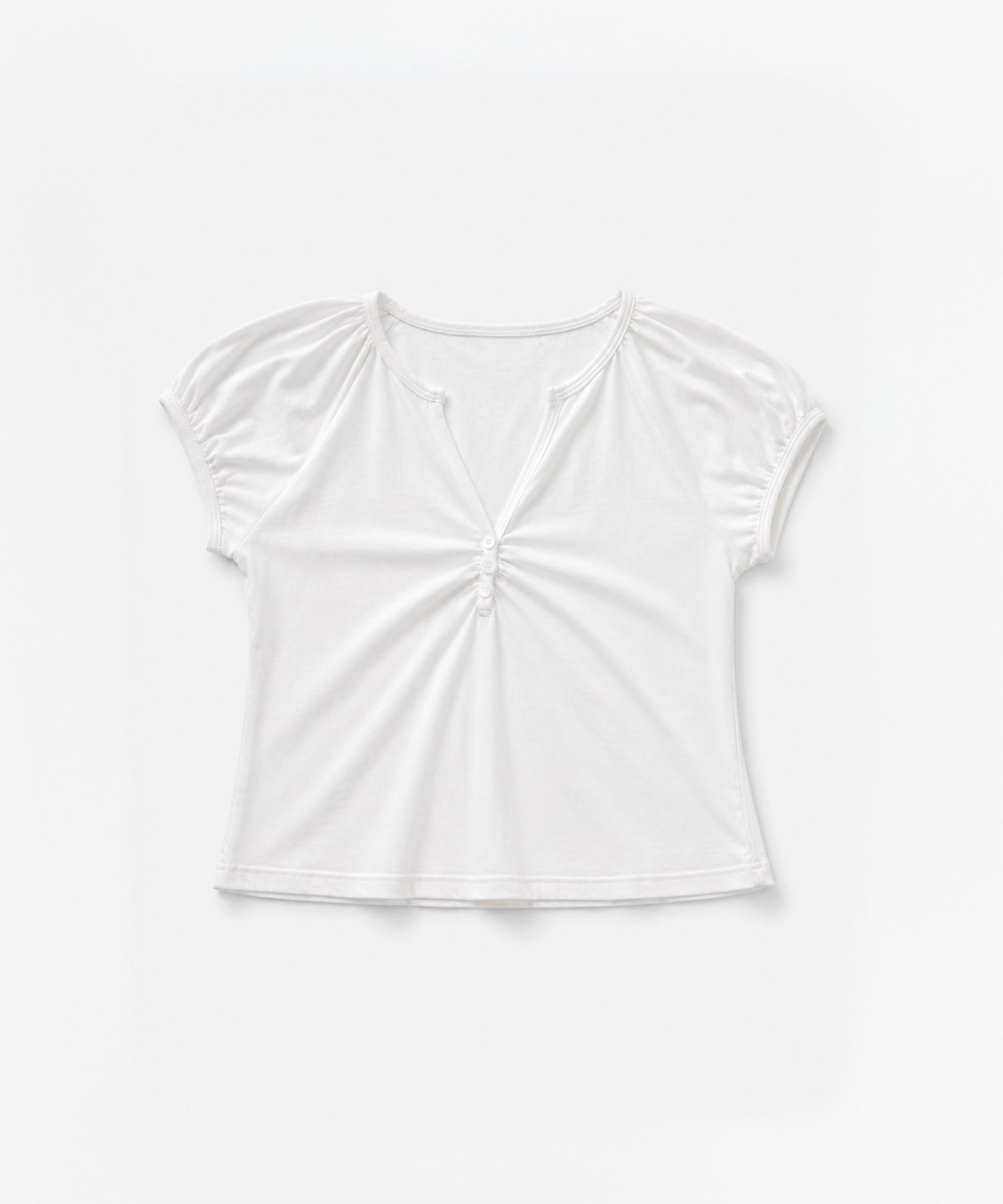 胸シャーリングTシャツ