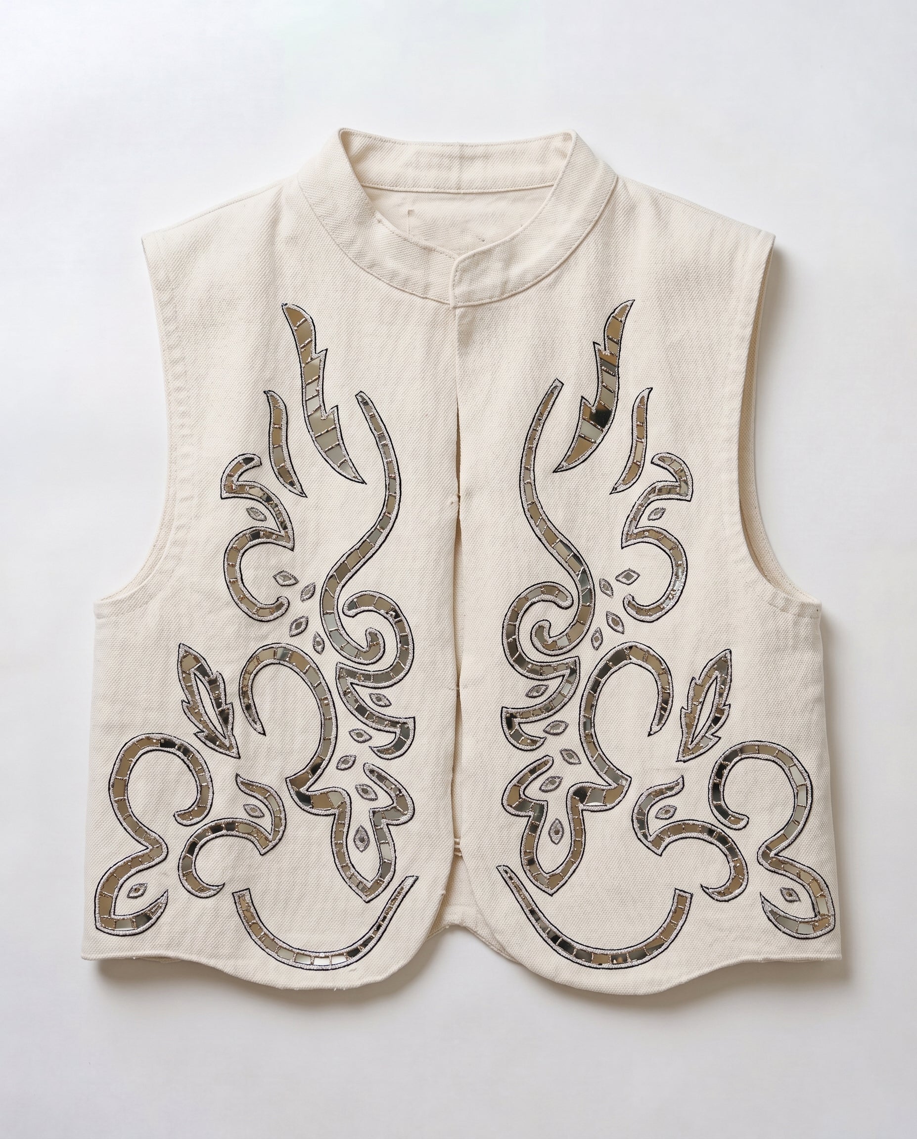 Cut Lace Twill Vest カットレースツイルベスト/12610430