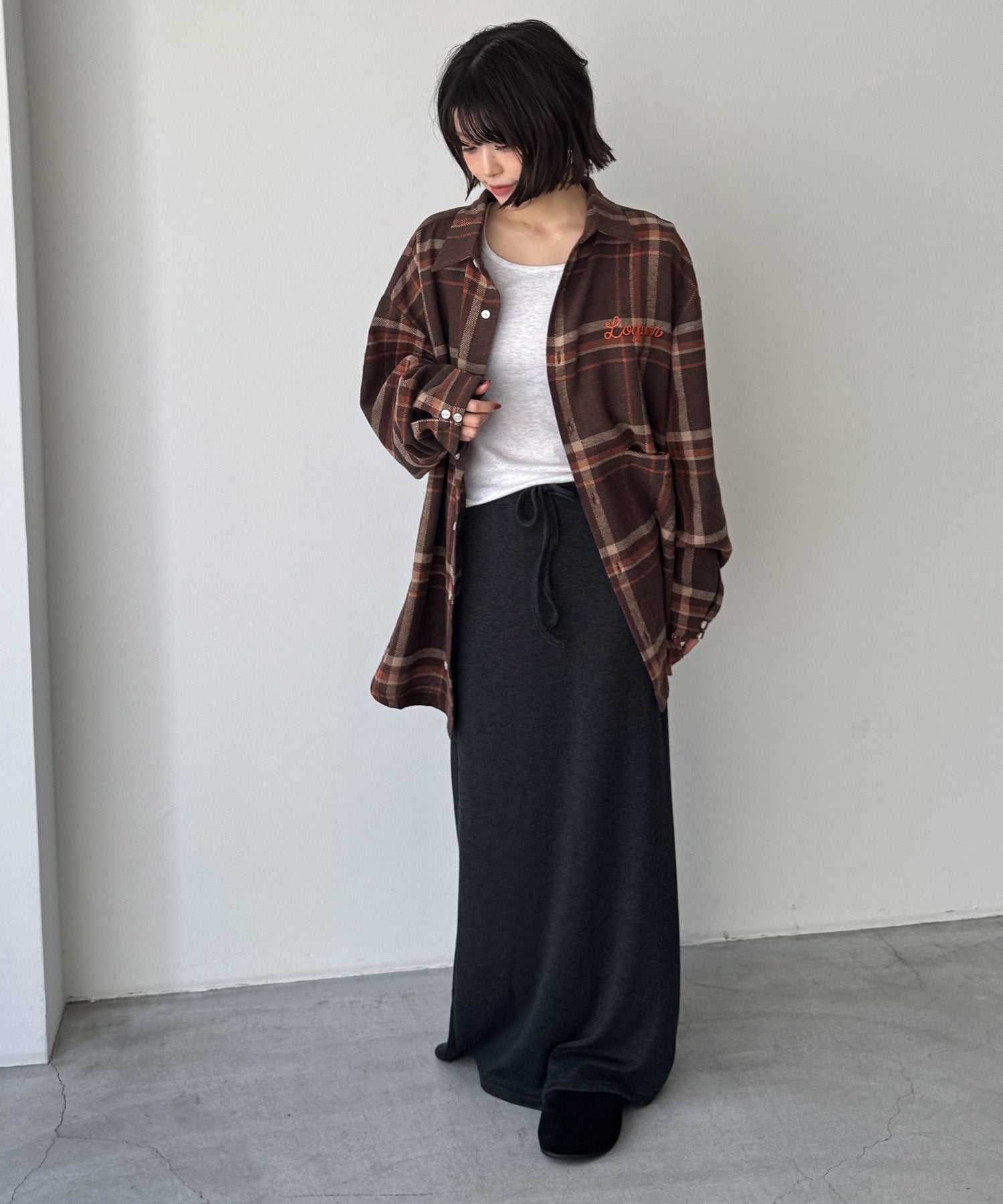 チェックロングスリーブシャツ