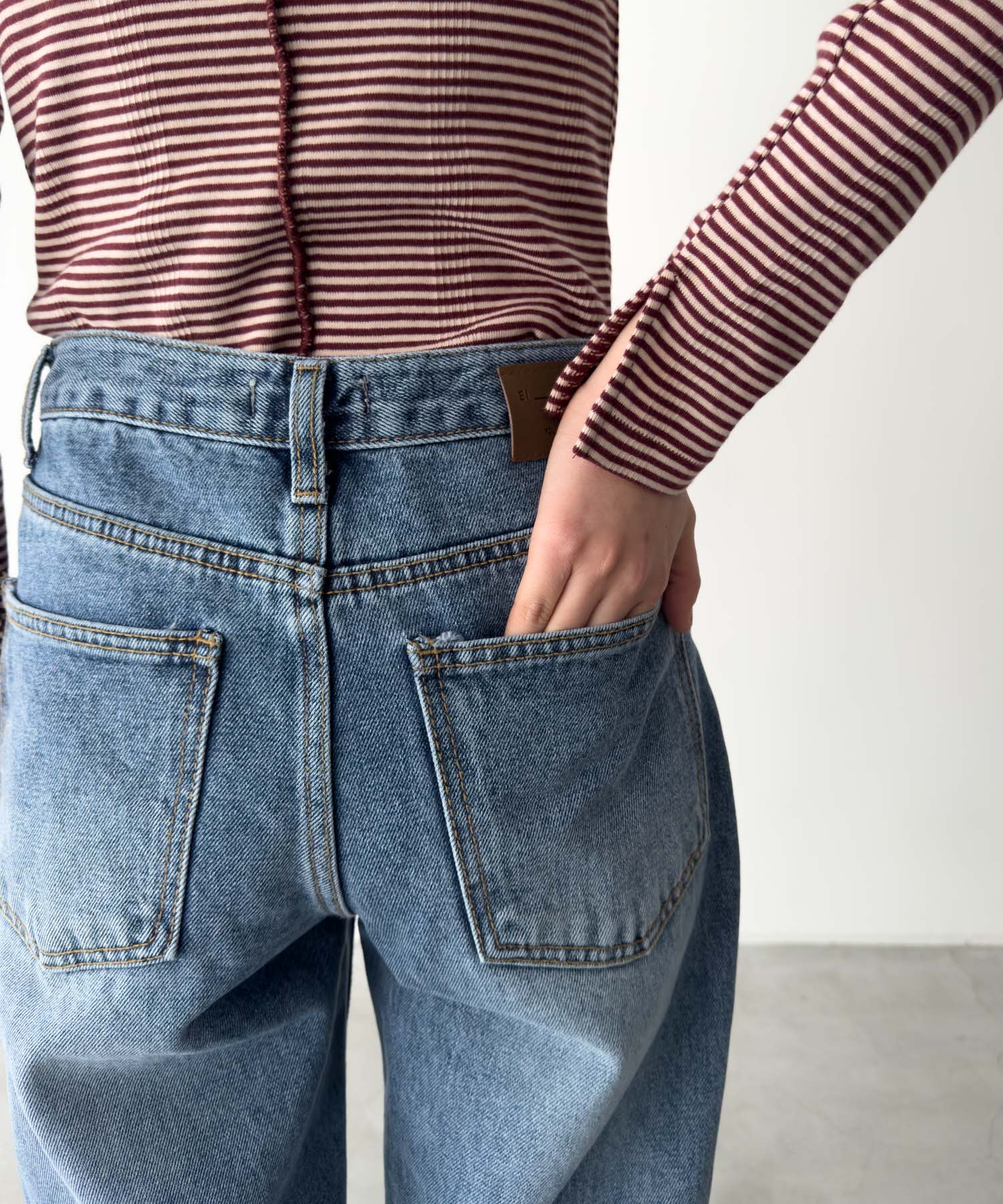 レギュラーストレートデニムパンツ 603